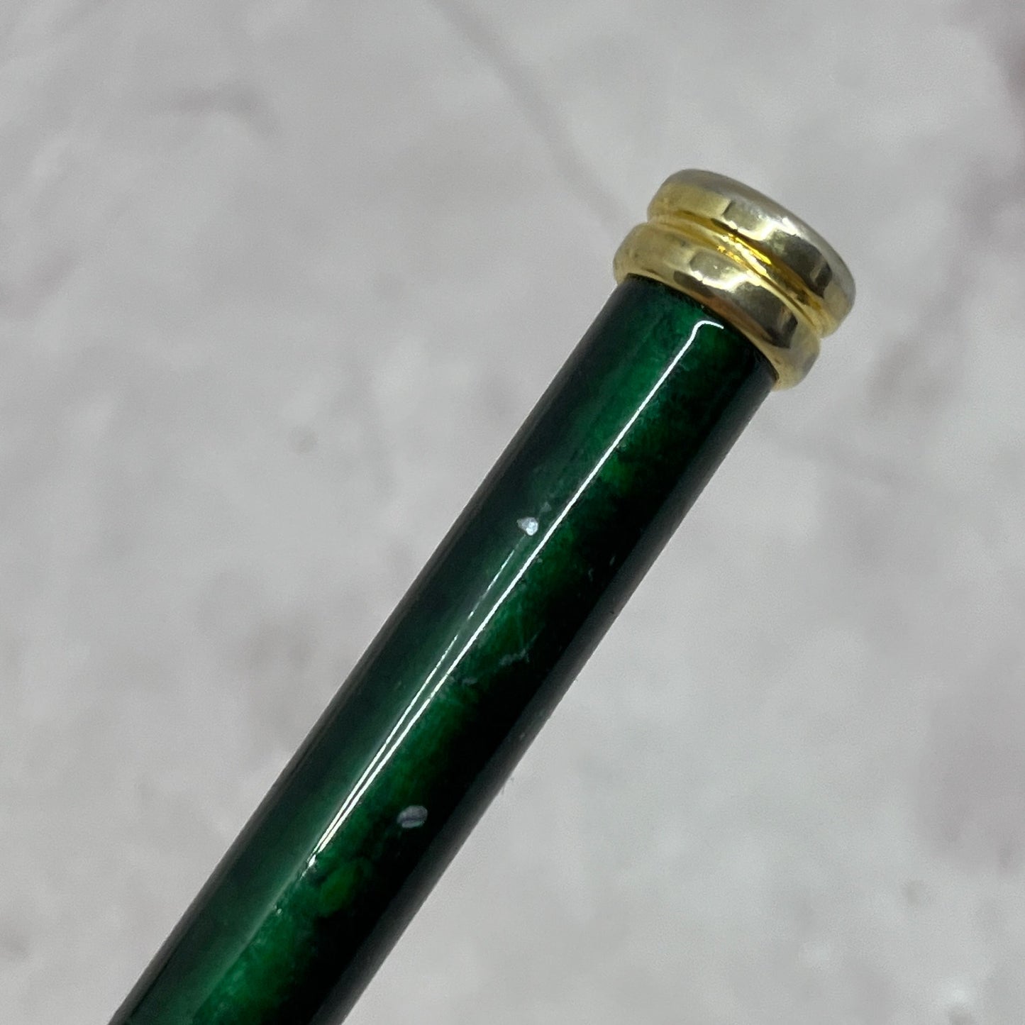 Vintage Brass & Green Enamel Letter Opener 7" SC1