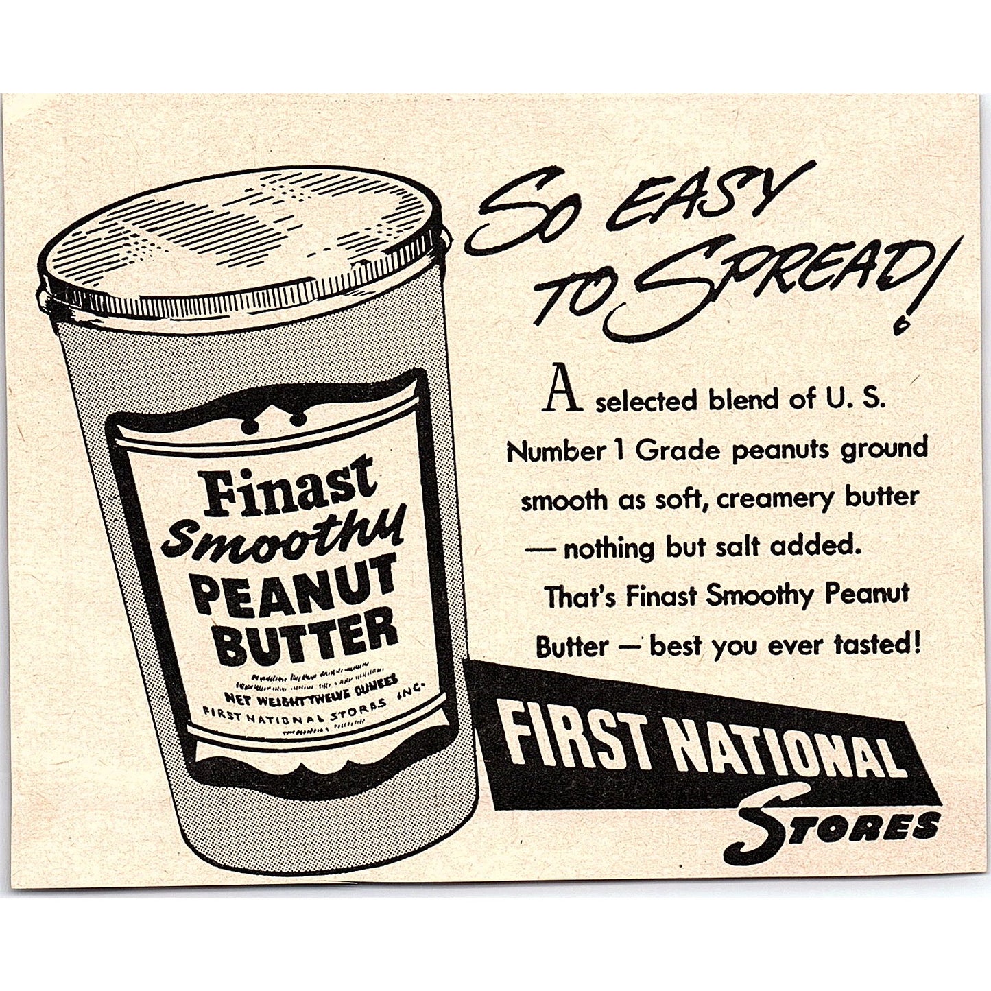First National Store Inc. Somerville MA 1952 Yankee Magazine Ad SAG5-H8