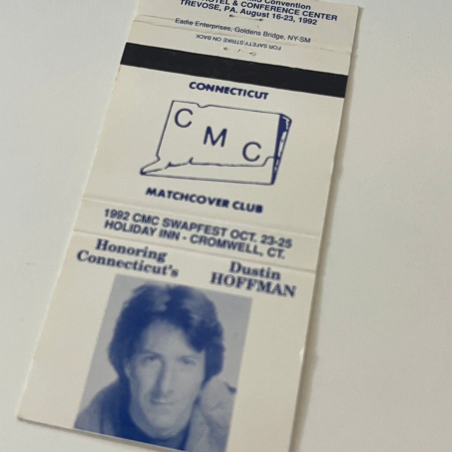 CMC Matchcover Club Honoring CT's Dustin Hoffman Vintage Matchbook MM5-7