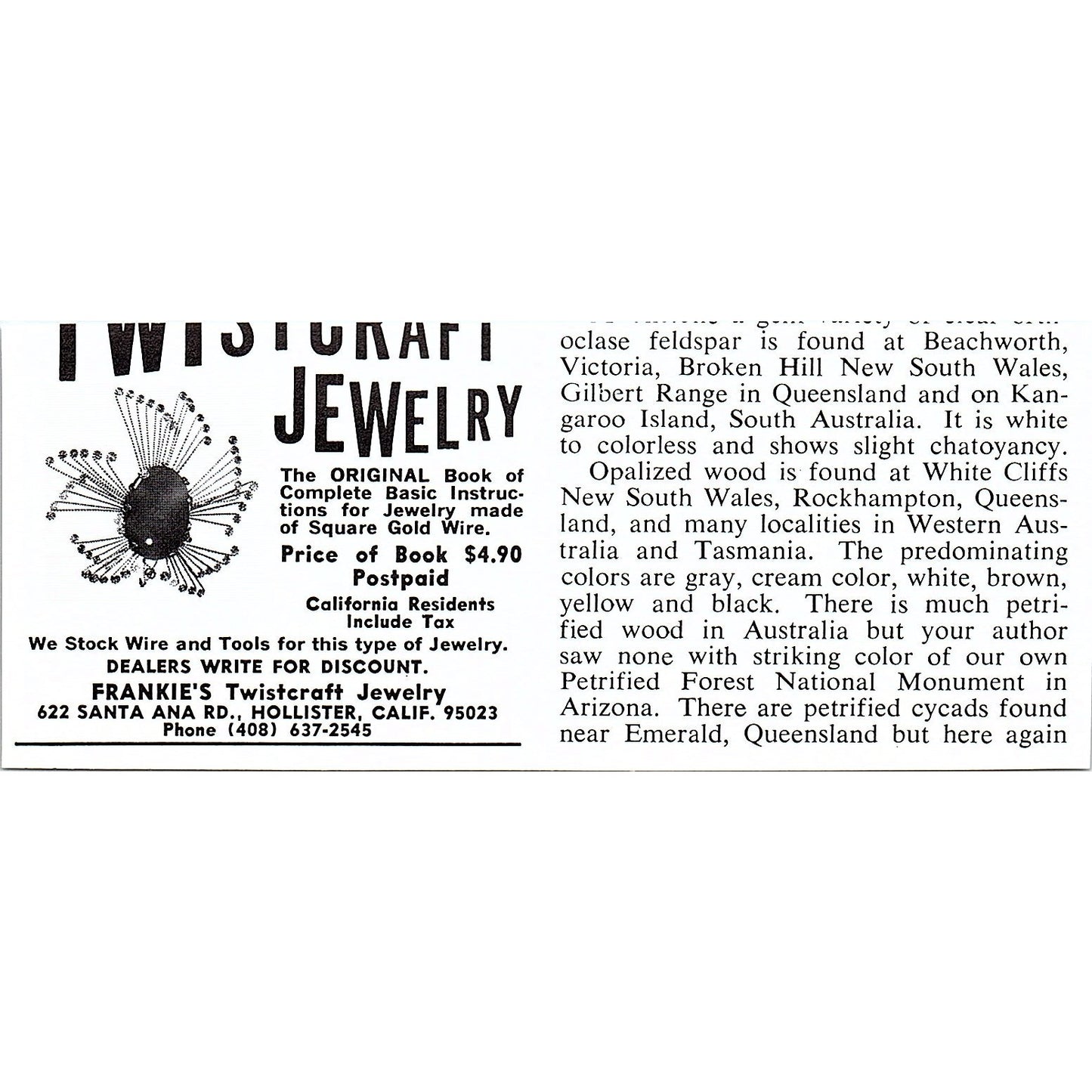 A&R Lapidary Ring Mountings Indianapolis Indiana 1972 Ad AF8-M4