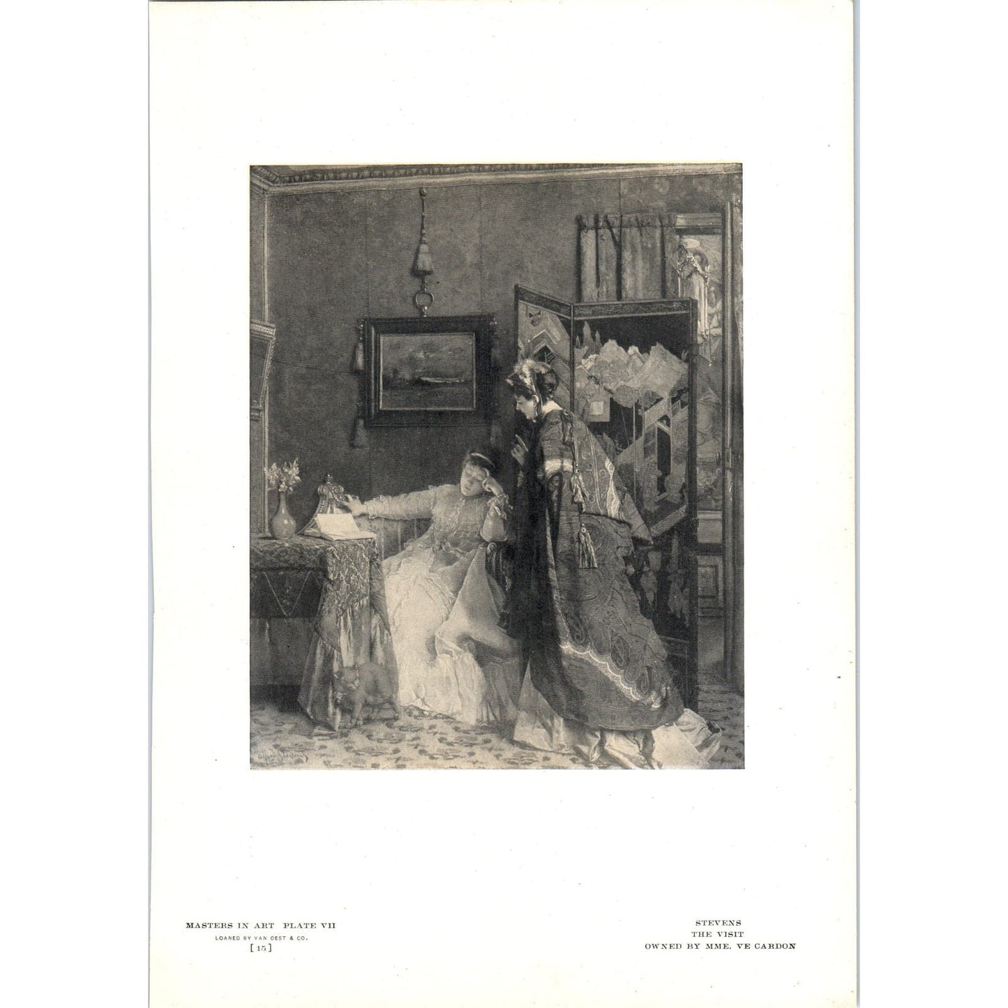 The Visit - Stevens c1905 Art Print D15