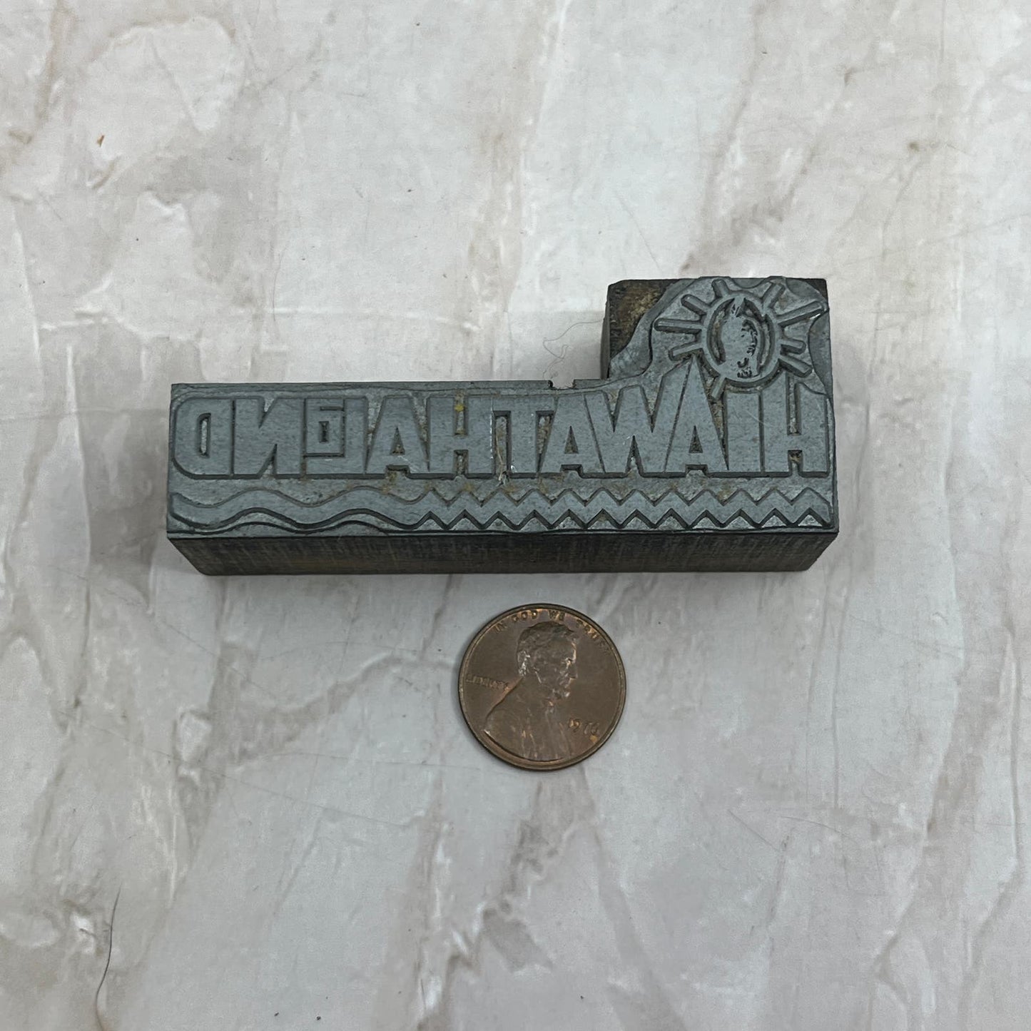 Hiawathaland - Vintage Letterpress Printers Block Plate TG8