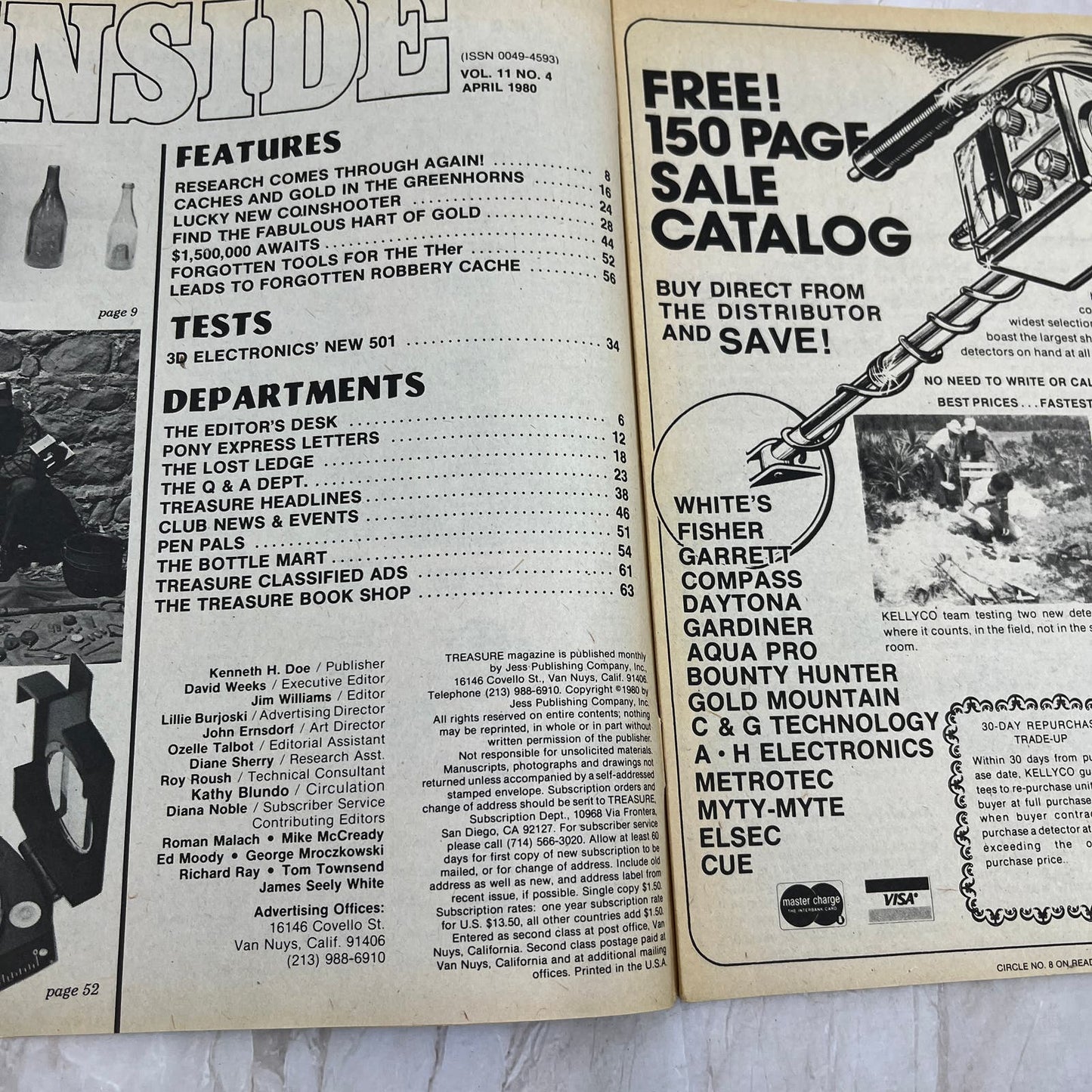 1980 April - Treasure Magazine - Treasure Hunting Metal Detecting Gold Coins M10