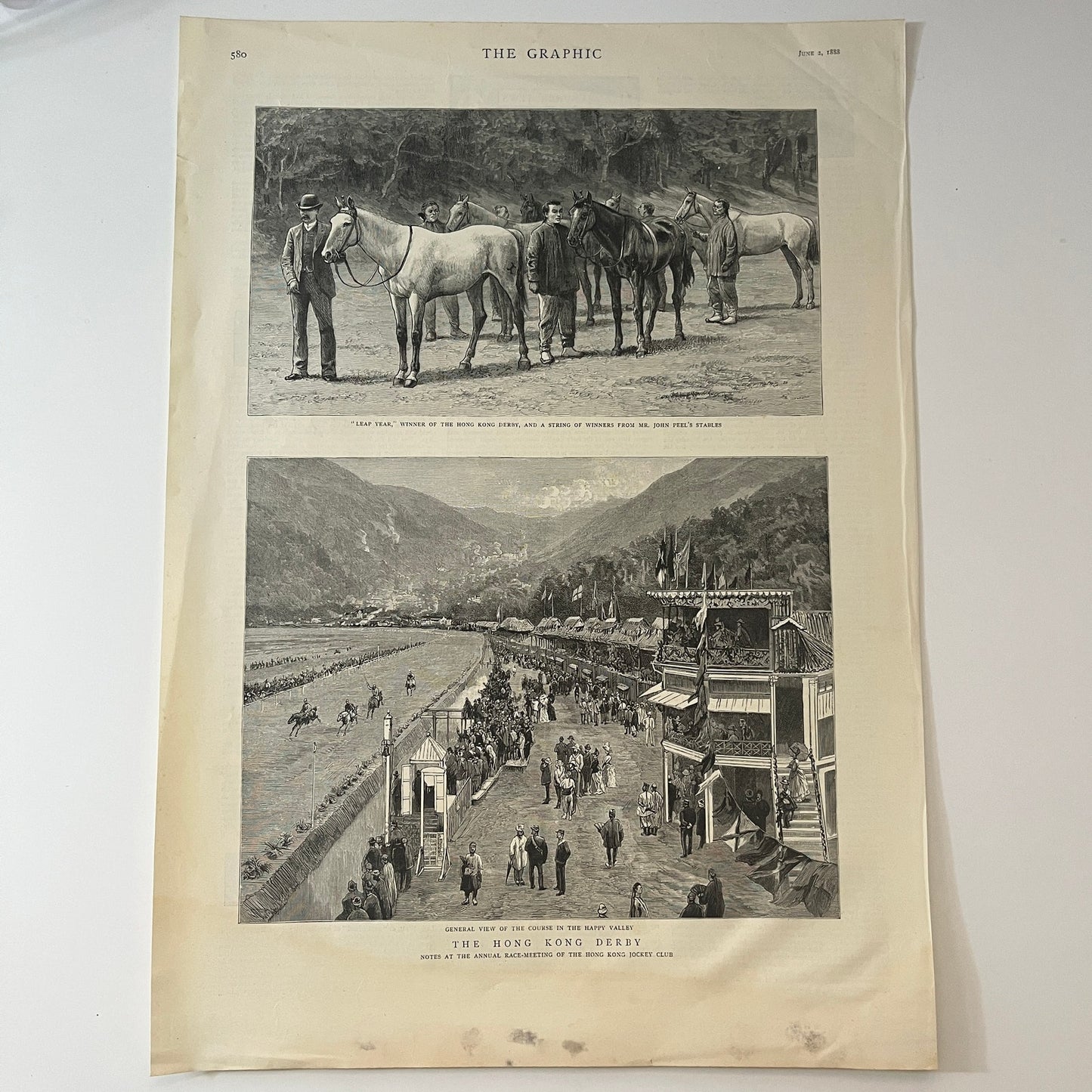 The Hong Kong Derby Happy Valley Horse Racing - The Graphic 1888 Jun 2 V1-7