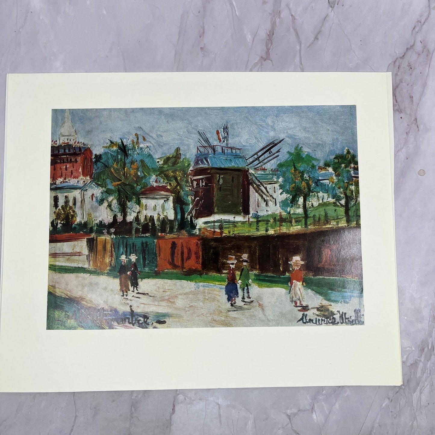 Moulin De La Galette In Montmartre 1939 by Maurice Utrillo 8.5x11.5" Print V20