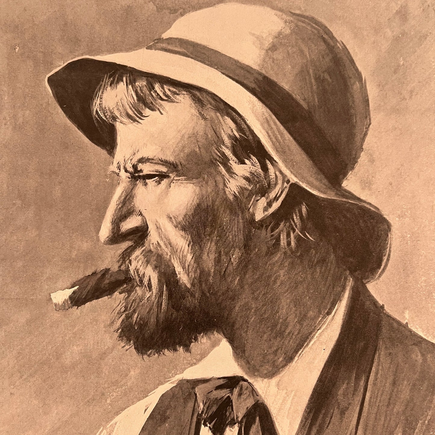 Abner Thompson's Way - Portrait - Original 1904 A.B. Frost Art Print V26-4