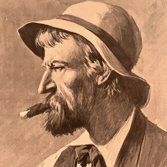 Abner Thompson's Way - Portrait - Original 1904 A.B. Frost Art Print V26-4