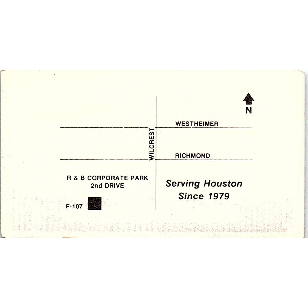Ribbons Inc 11251 Richmond Ave Houston Vintage Business Card SC9-B4
