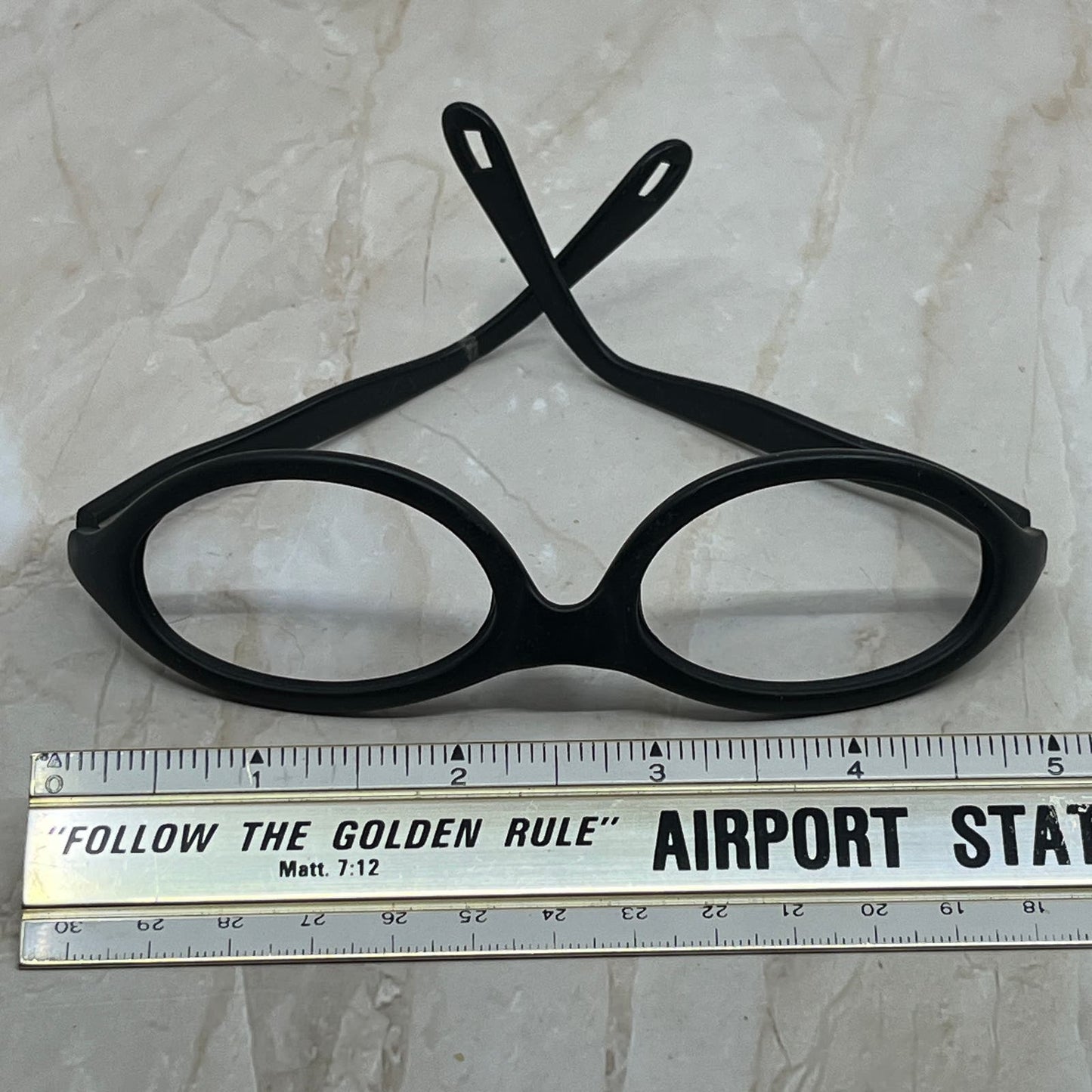 Vuarnet Kids Black Wraparound Acrylic Sunglasses Eyeglasses Frames TE9-G3-6