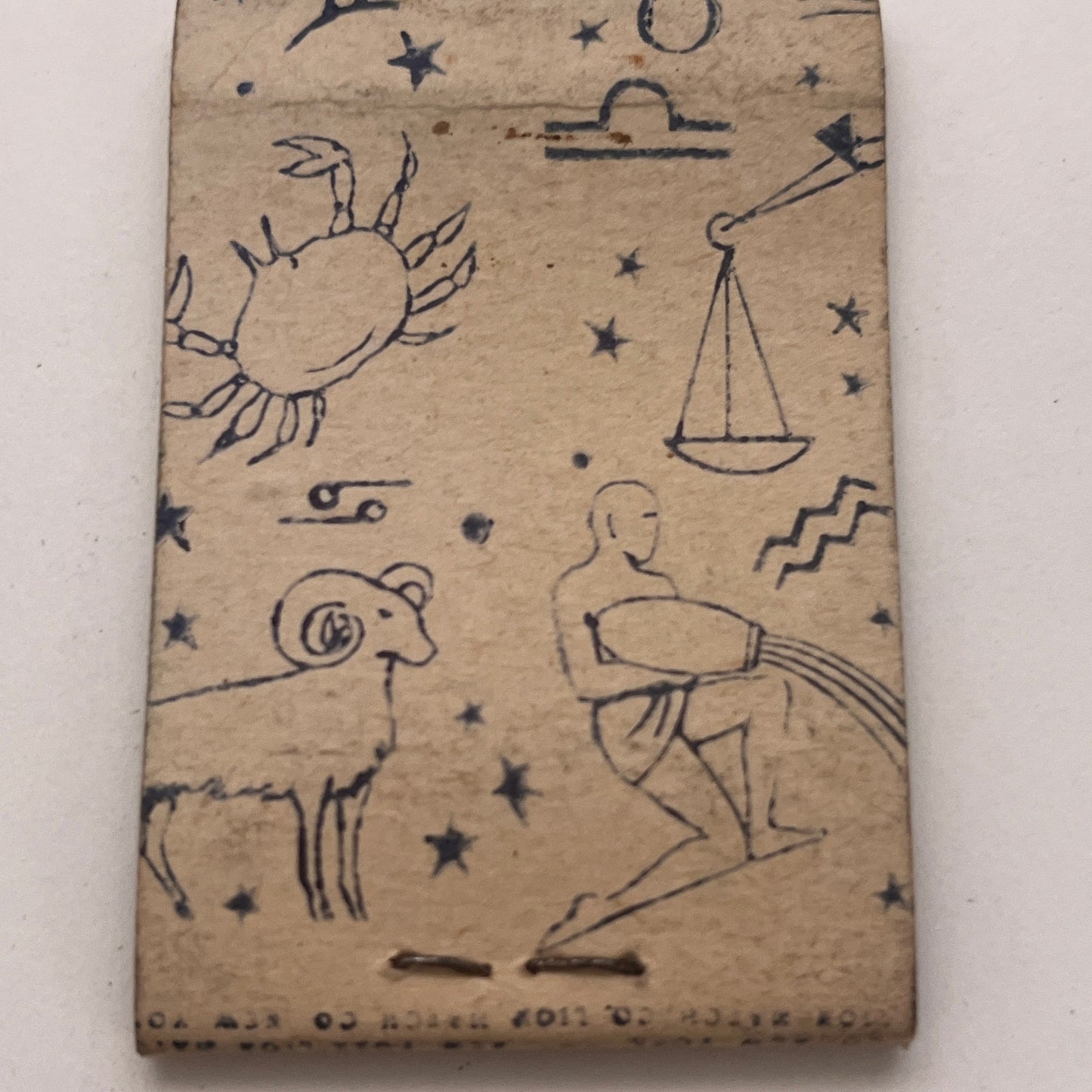 Zodiac Signs Astrology Lion Match Vintage Matchbook Cover TB8-MB2-5