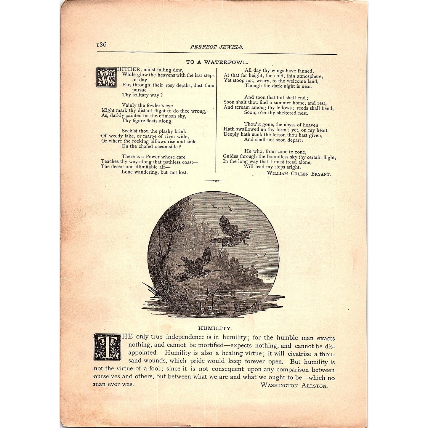 The Alhambra by Moonlight - Washington Irving 2 Pages 1884 Poem TA5-CJ-4