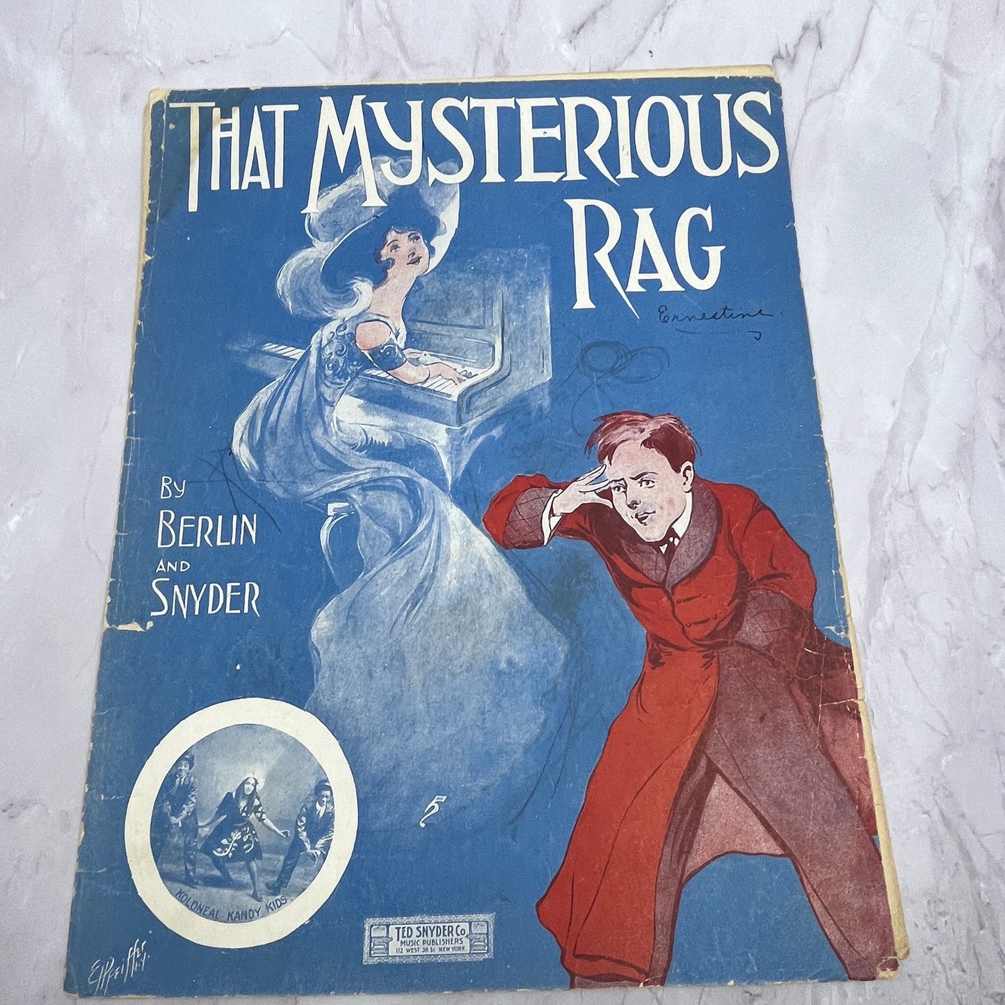 That Mysterious Rag Ragtime Irving Berlin & Snyder 1911 Sheet Music V16