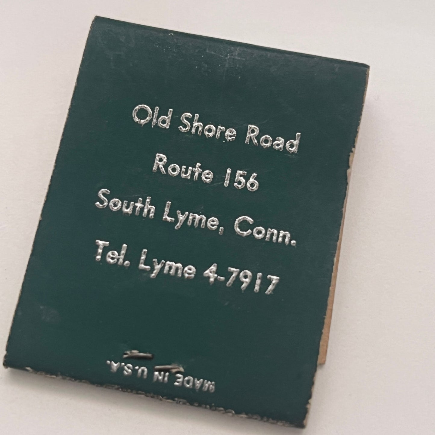 Colton's Restaurant Old Shore Road South Lyme CT Vtg Matchbook Cover TB8-MB2-5