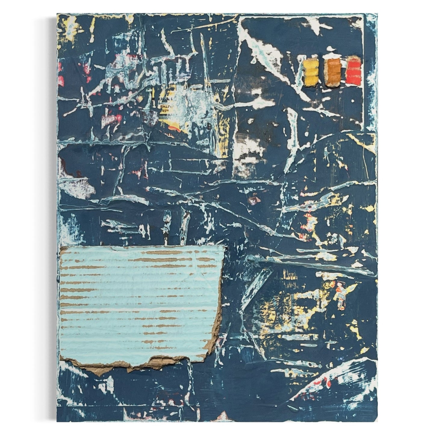 Original Mixed Media Modern Art Collage Painting 11x14 "Pavement"