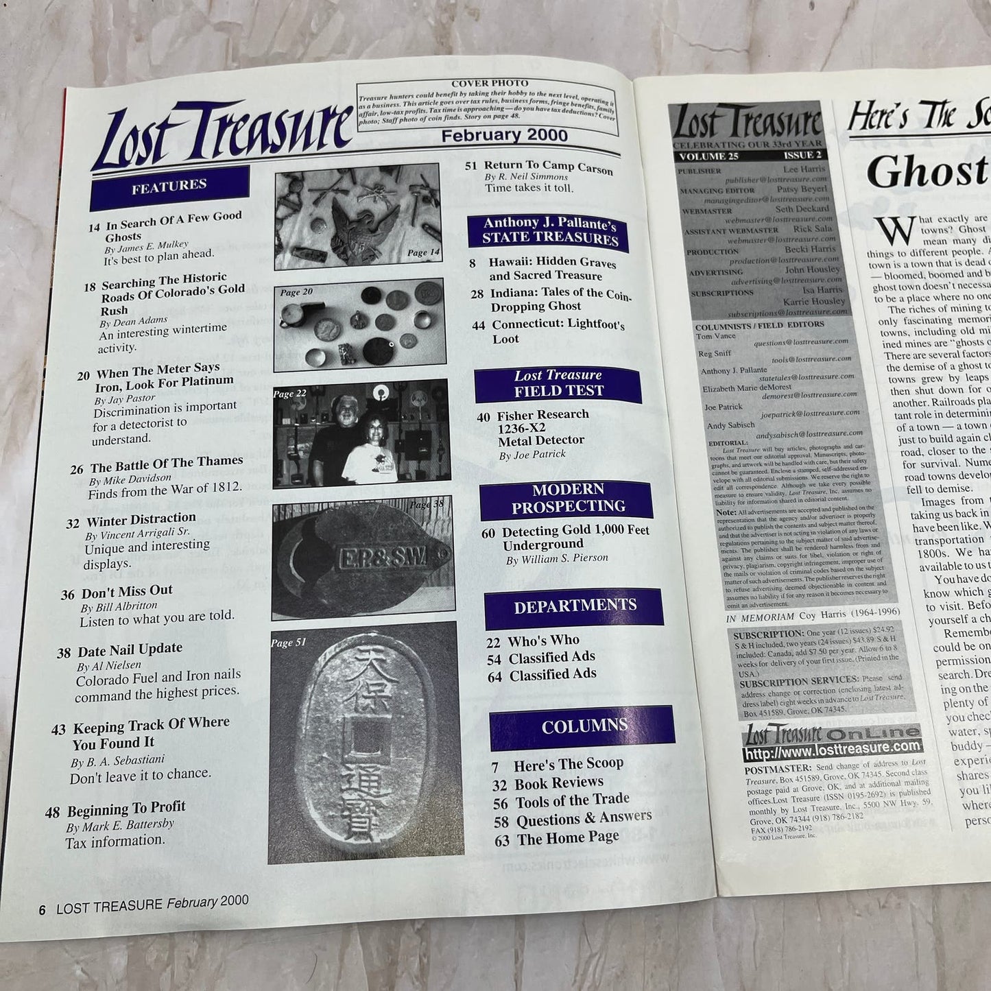 2000 Feb - Lost Treasure Magazine - Treasure Hunting Gold Prospecting M14