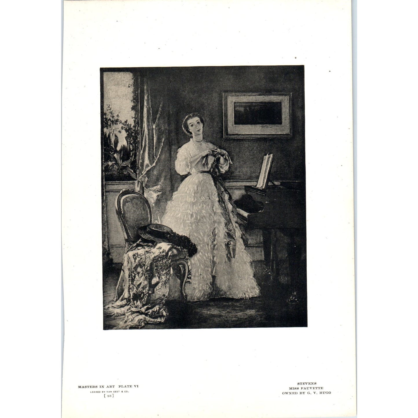 Miss Fauvette - Stevens c1905 Art Print D15