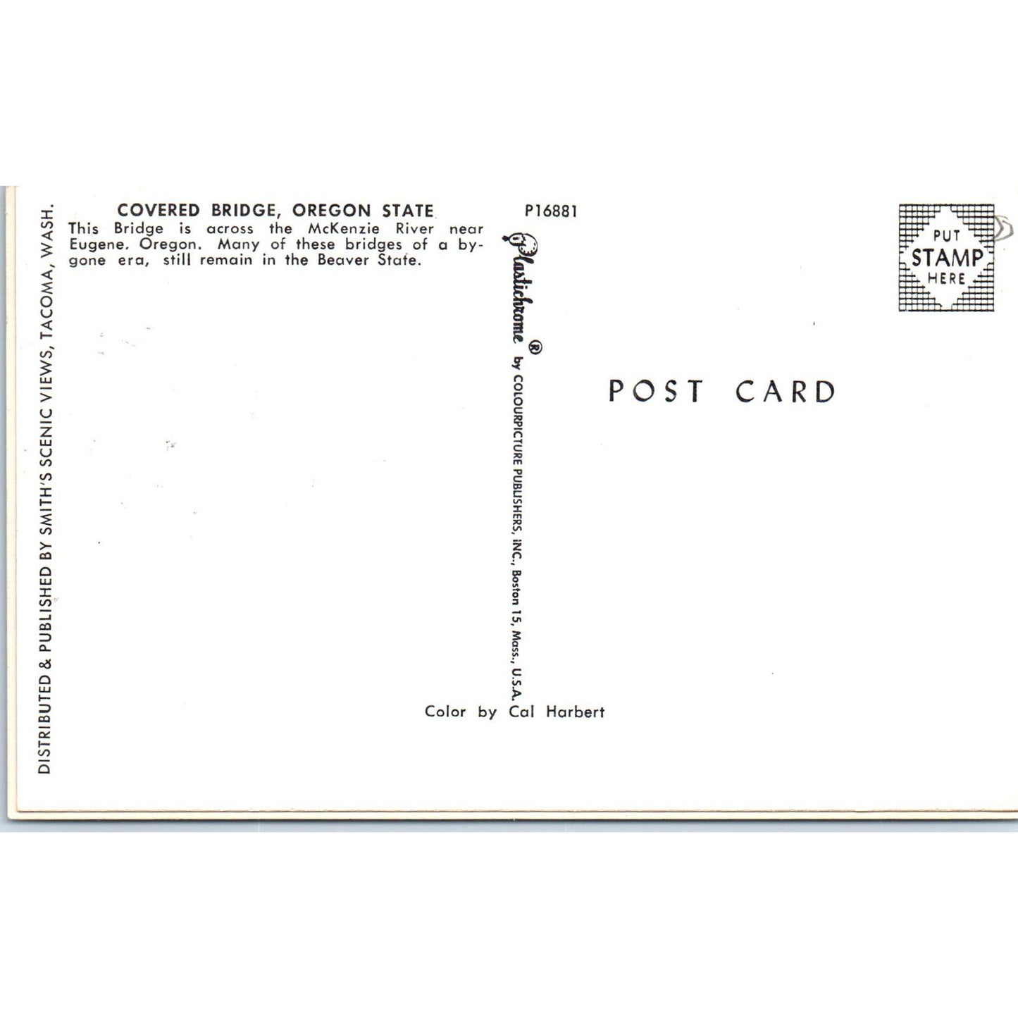 Kissing Bridge Iowa Covered Bridge Postcard PB12