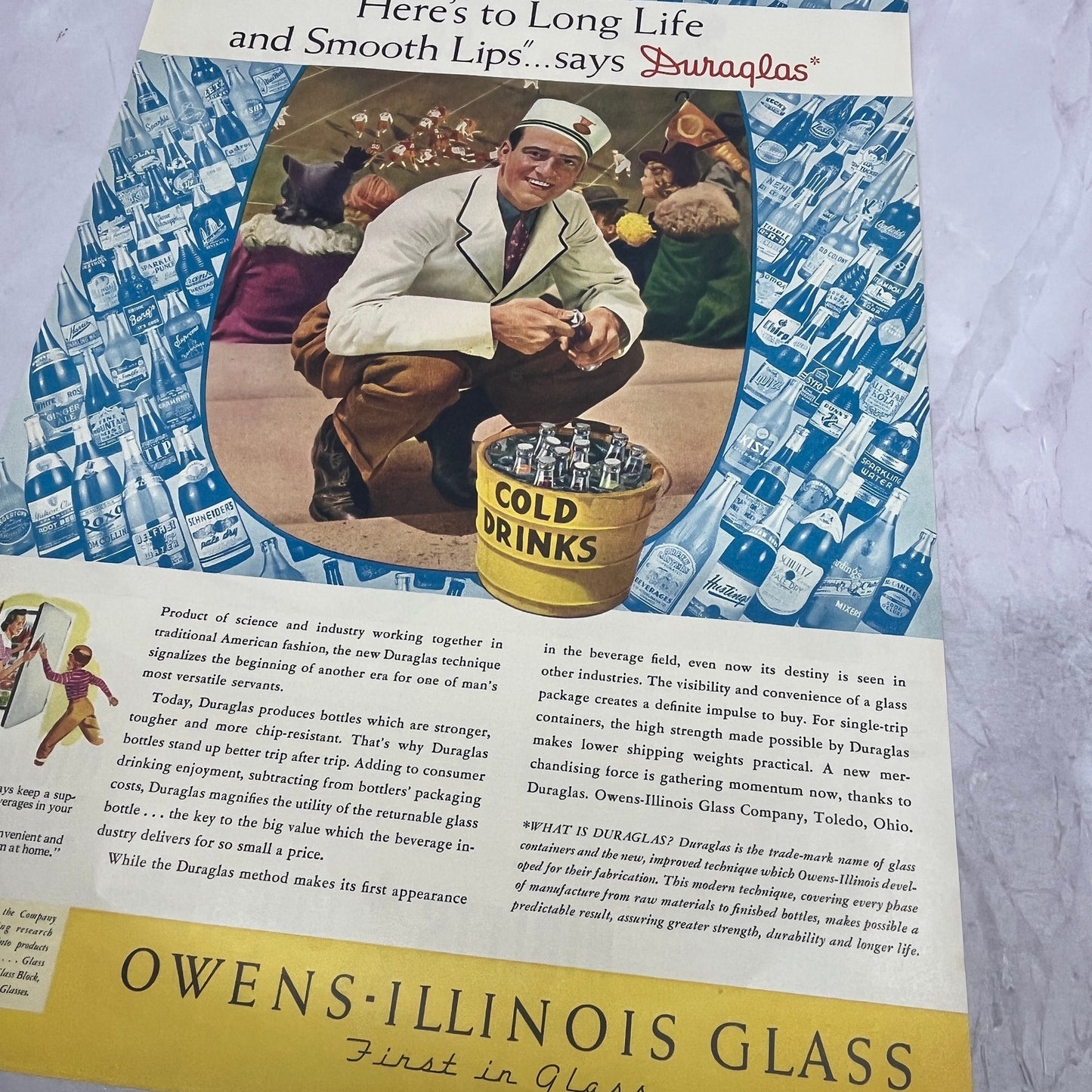 Duraglas - Owens-Illinois Glass Company Toledo Ohio 1940 Ad V14-8