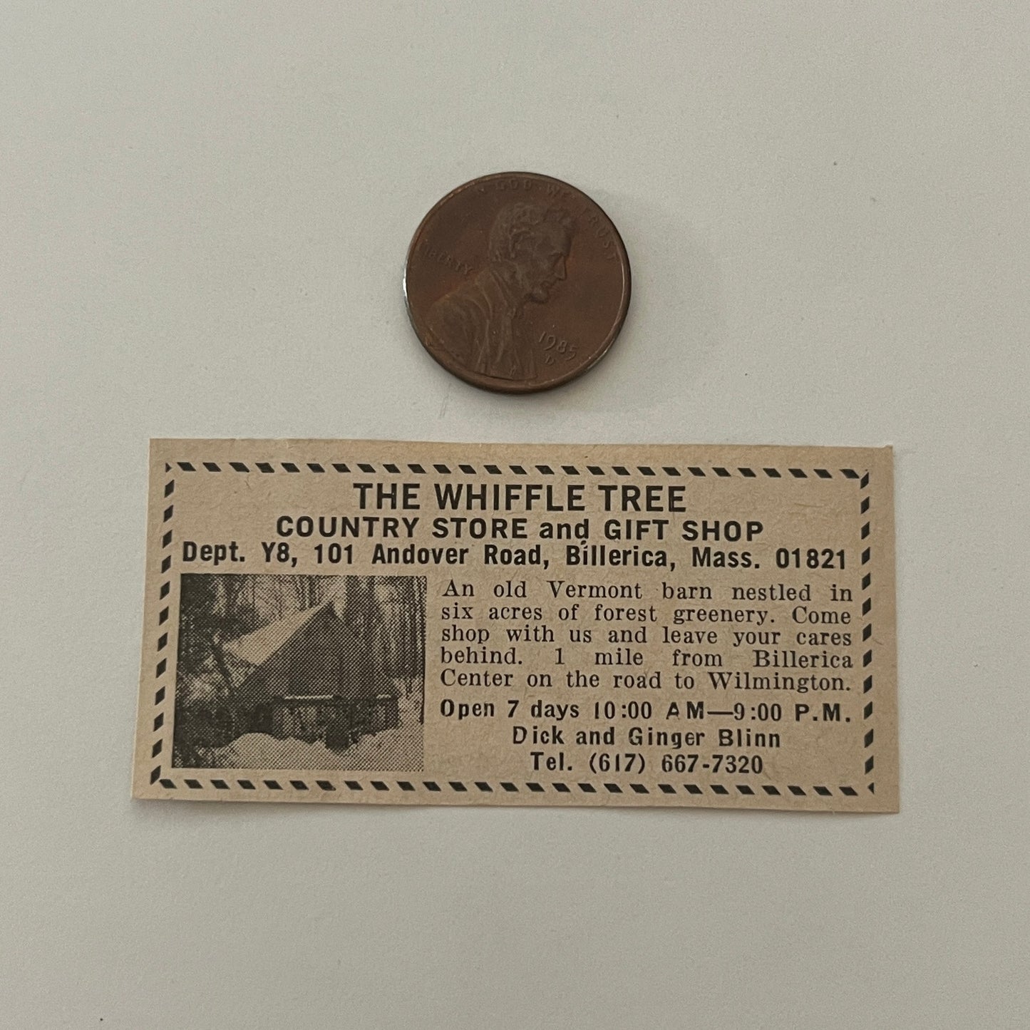 The Whiffle Tree Dick and Ginger Blinn Billerica MA 1971 Magazine Ad SAG4-S18