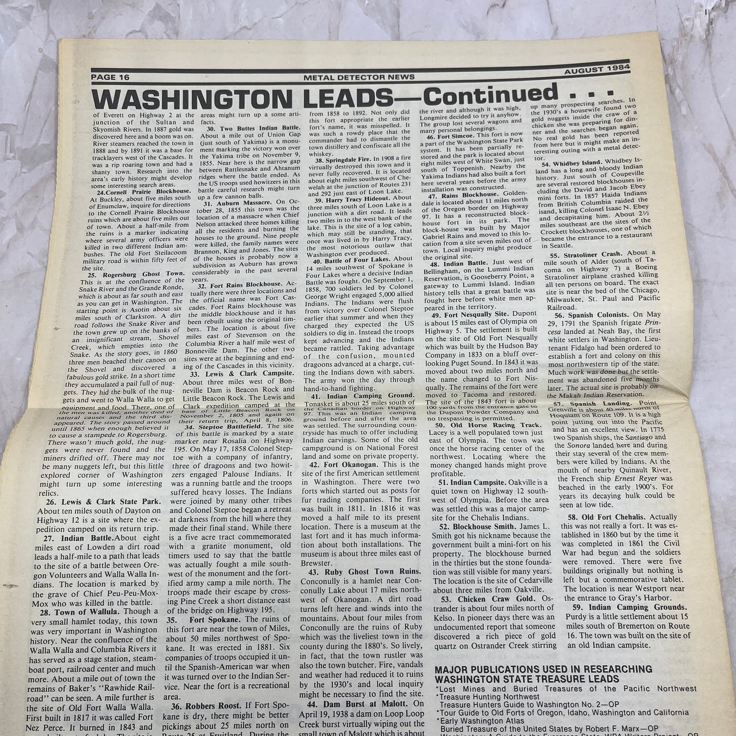 1984 Metal Detector News 150 Treasure Leads Chatsworth CA M20-2