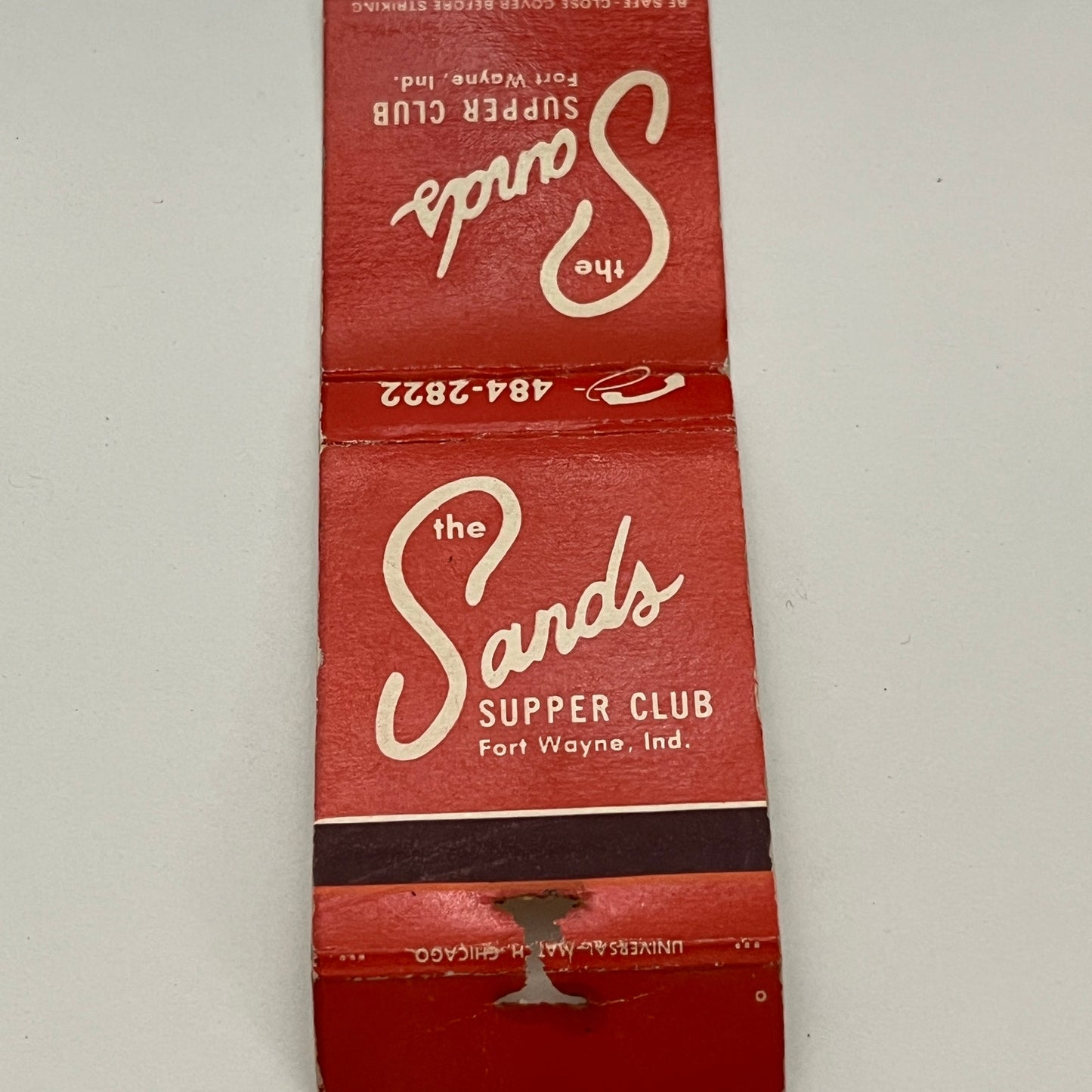 The Sands Supper Club Fort Wayne Indiana Vintage Matchbook TB6-MB2-14