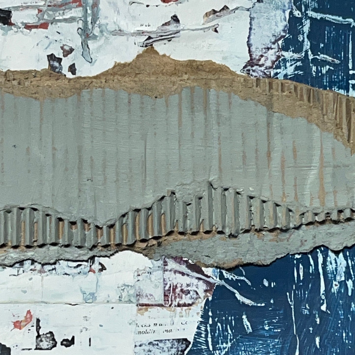 Original Mixed Media Modern Art Collage Painting 11x14 "Impound"