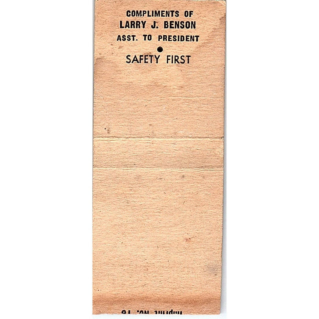 The Milwaukee Road RR Larry J Benson Vintage Matchbook Cover SC7-Y9
