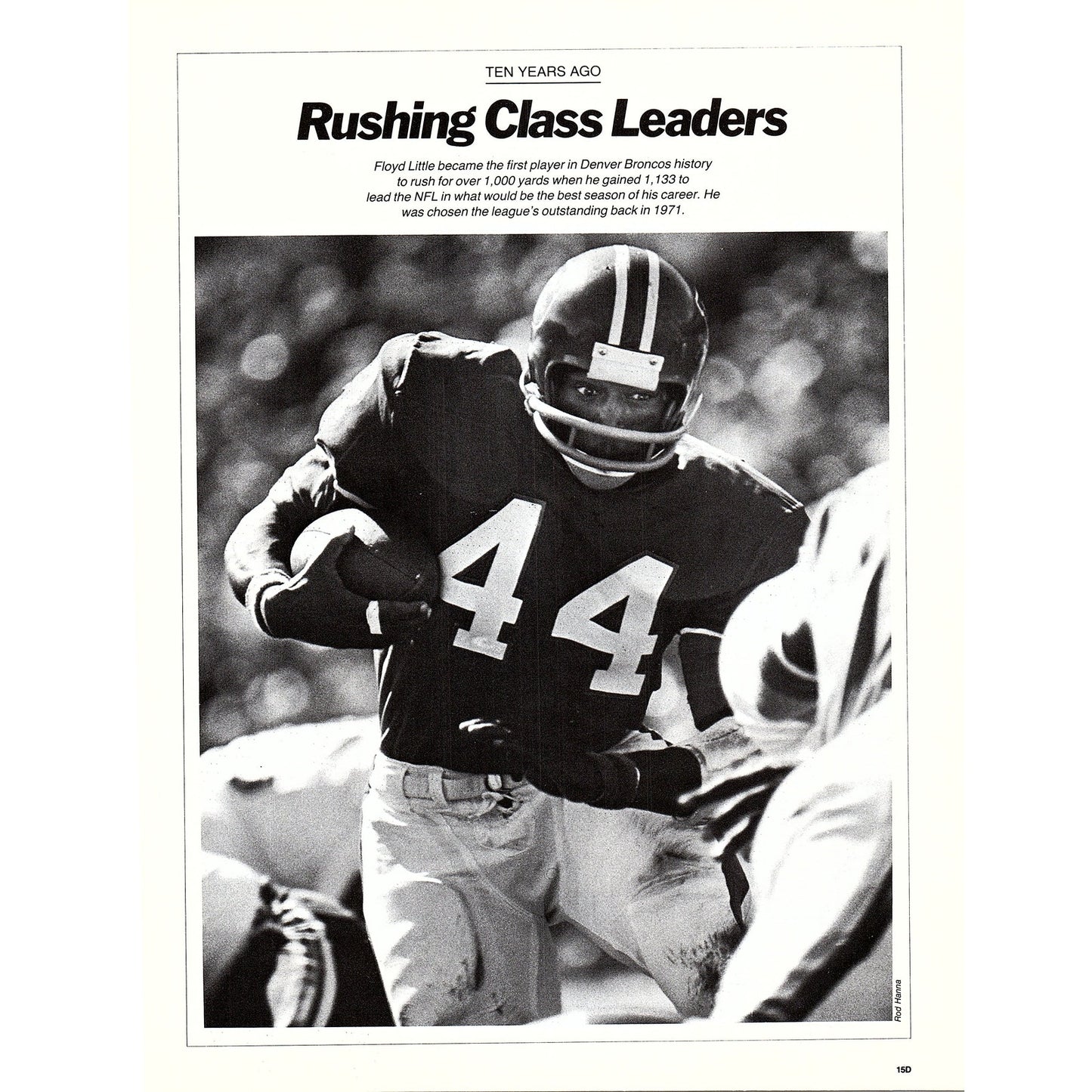 Packers John Brockington / Broncos Floyd Little Double Sided 8x11" 1981 Ad D26