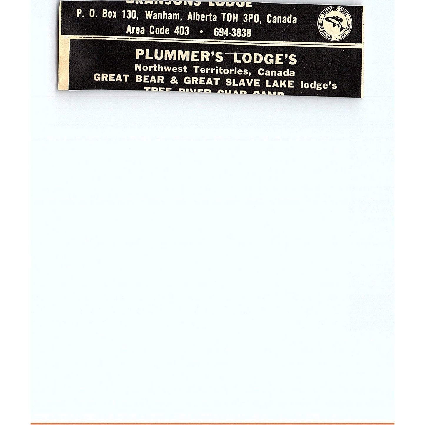 Fly-In Fishing Sportsmens Outfitting & Air Charger Nakina Ontario 1977 Ad AF6-M1