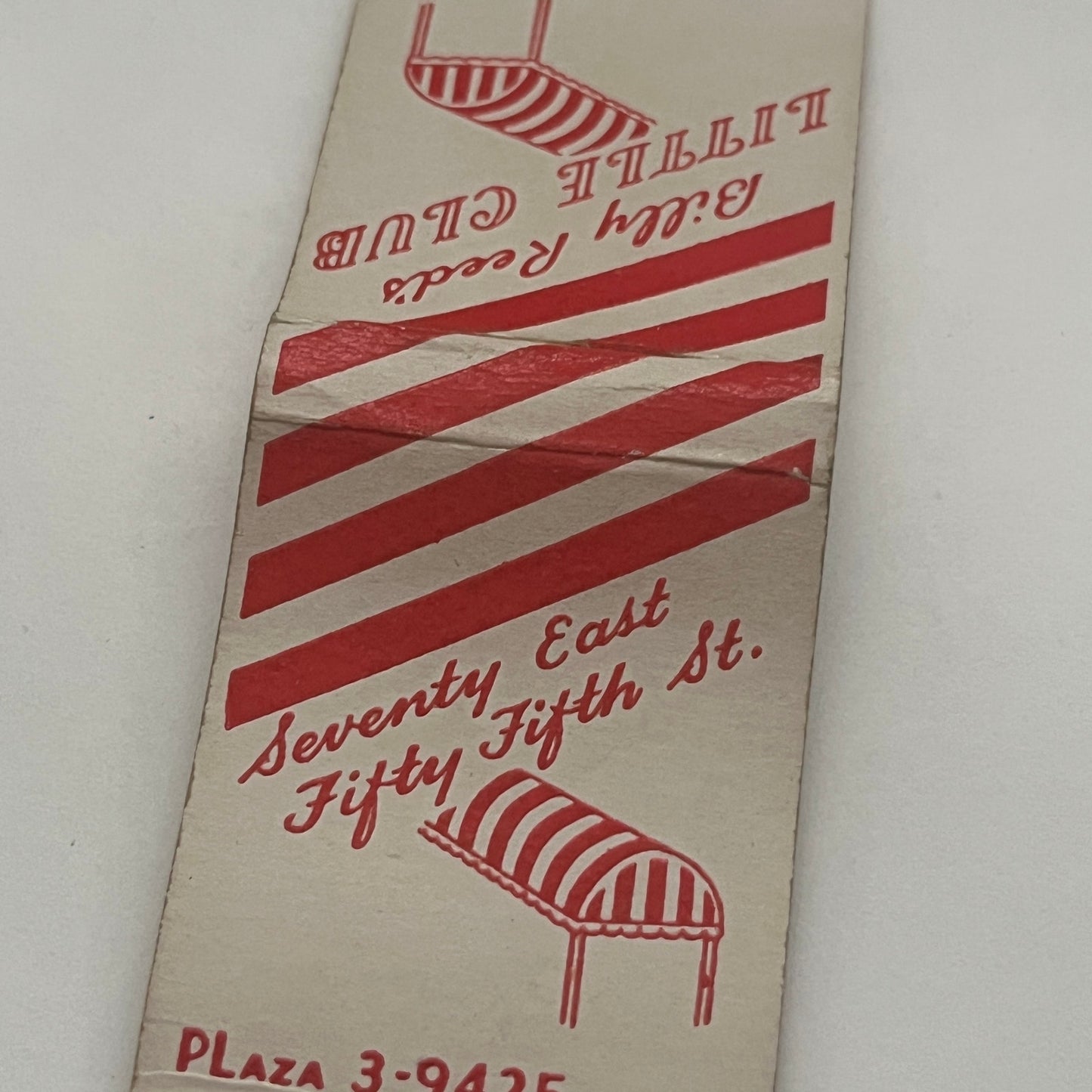 Billy Reed's Little Club 70 East 55th St NY Vintage Matchbook Cover TB8-MB2-1