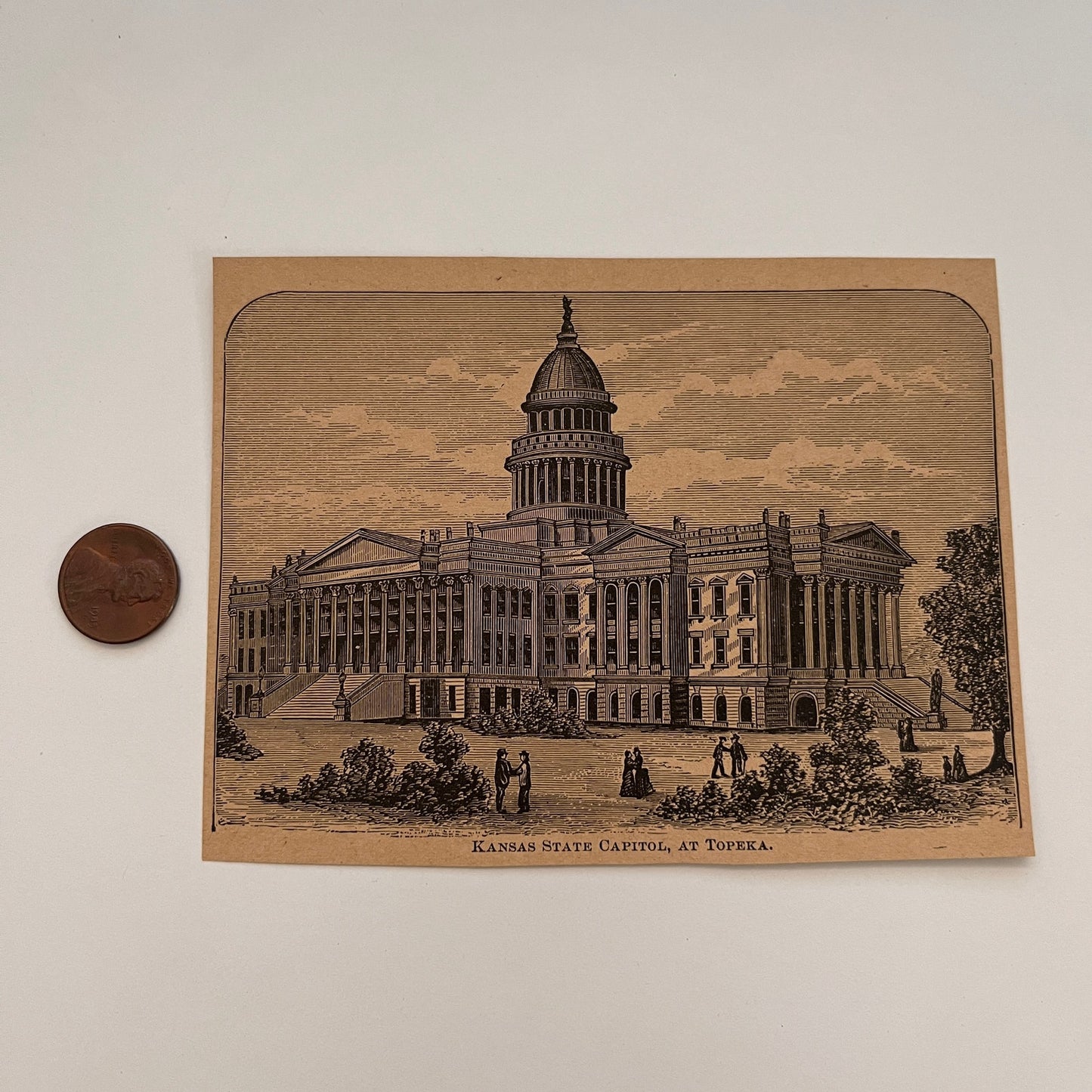 Kansas State Capitol, at Topeka 1894 Art Engraving SAG4-8