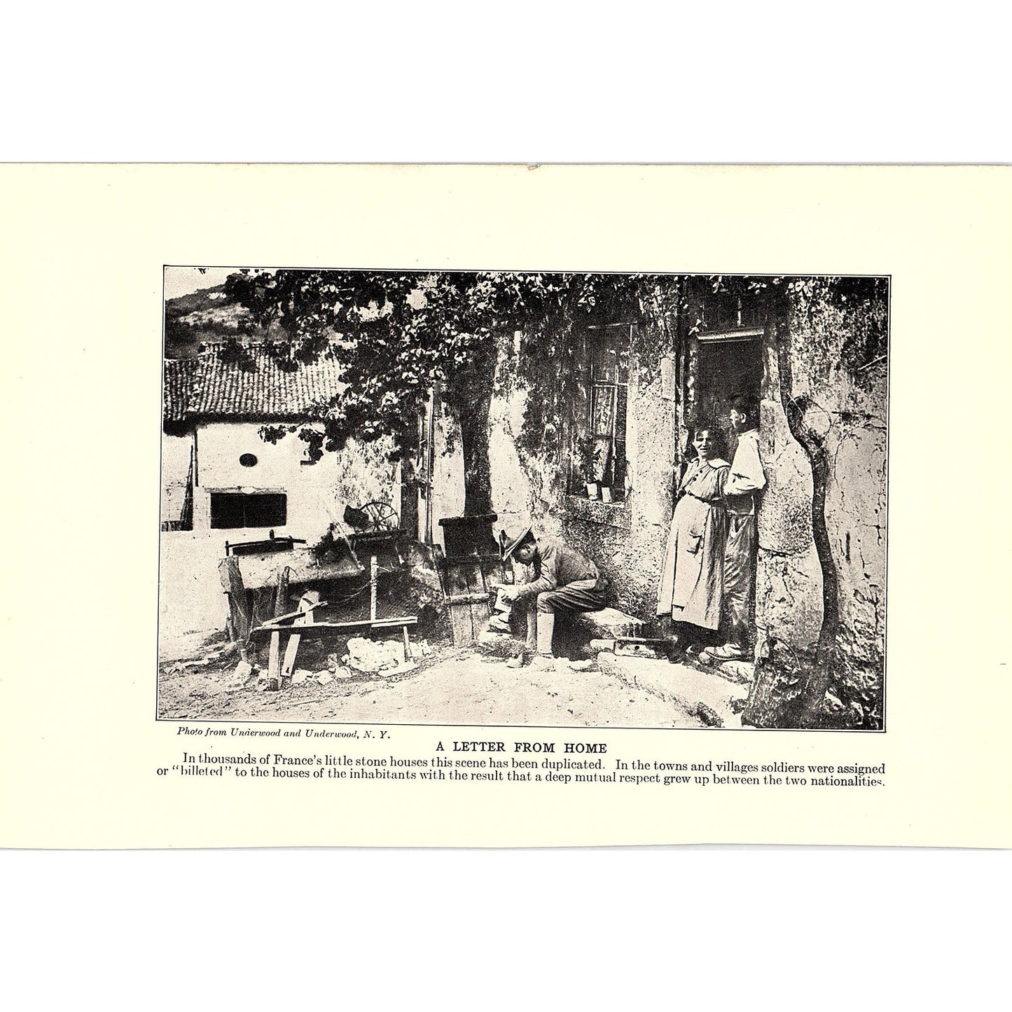 Salvation Army Western Front, YMCA in Front Line Trenches 1919 WWI Print AF9-18