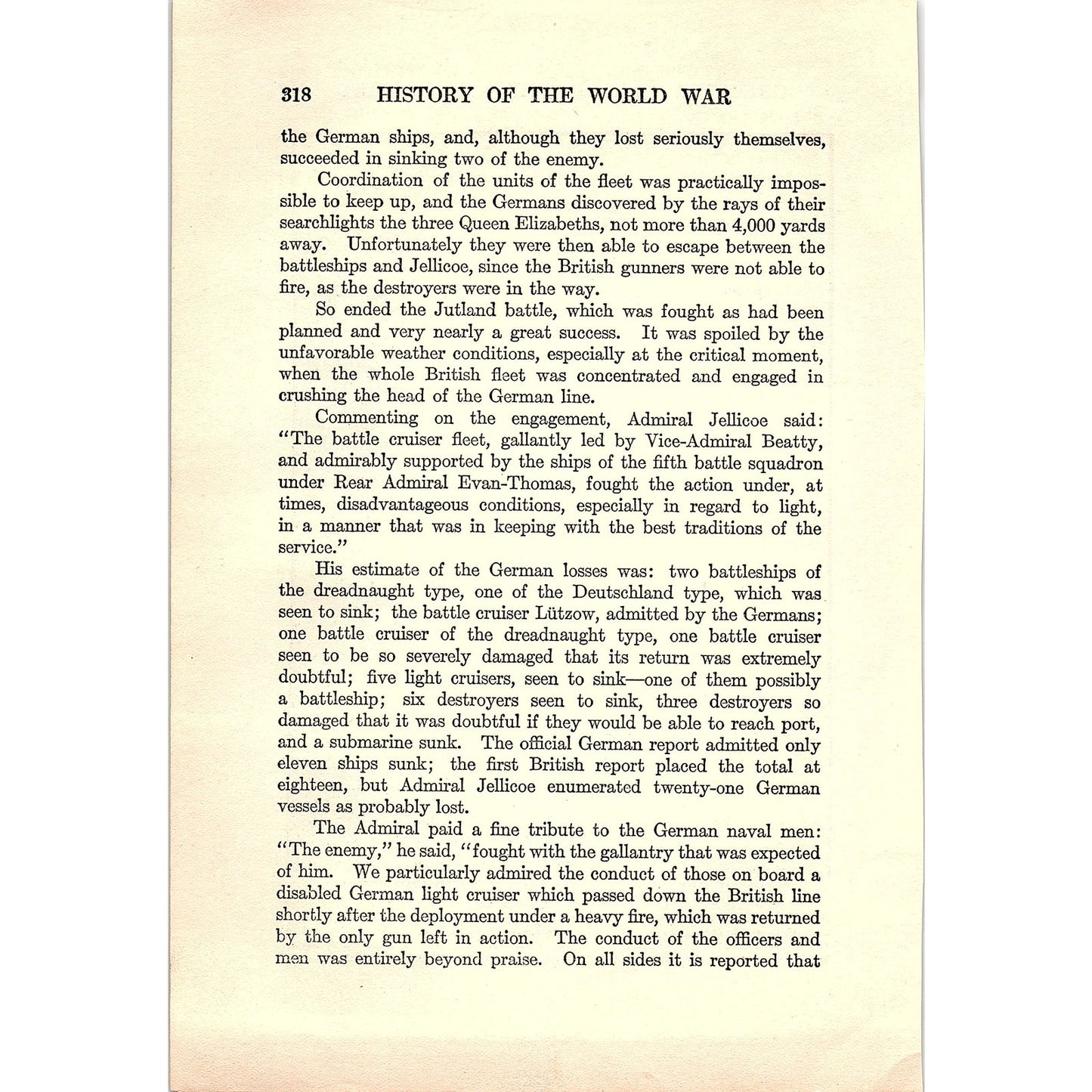 How Great Naval Battle of Jutland Was Fought 1919 WWI Map Print AF9-16