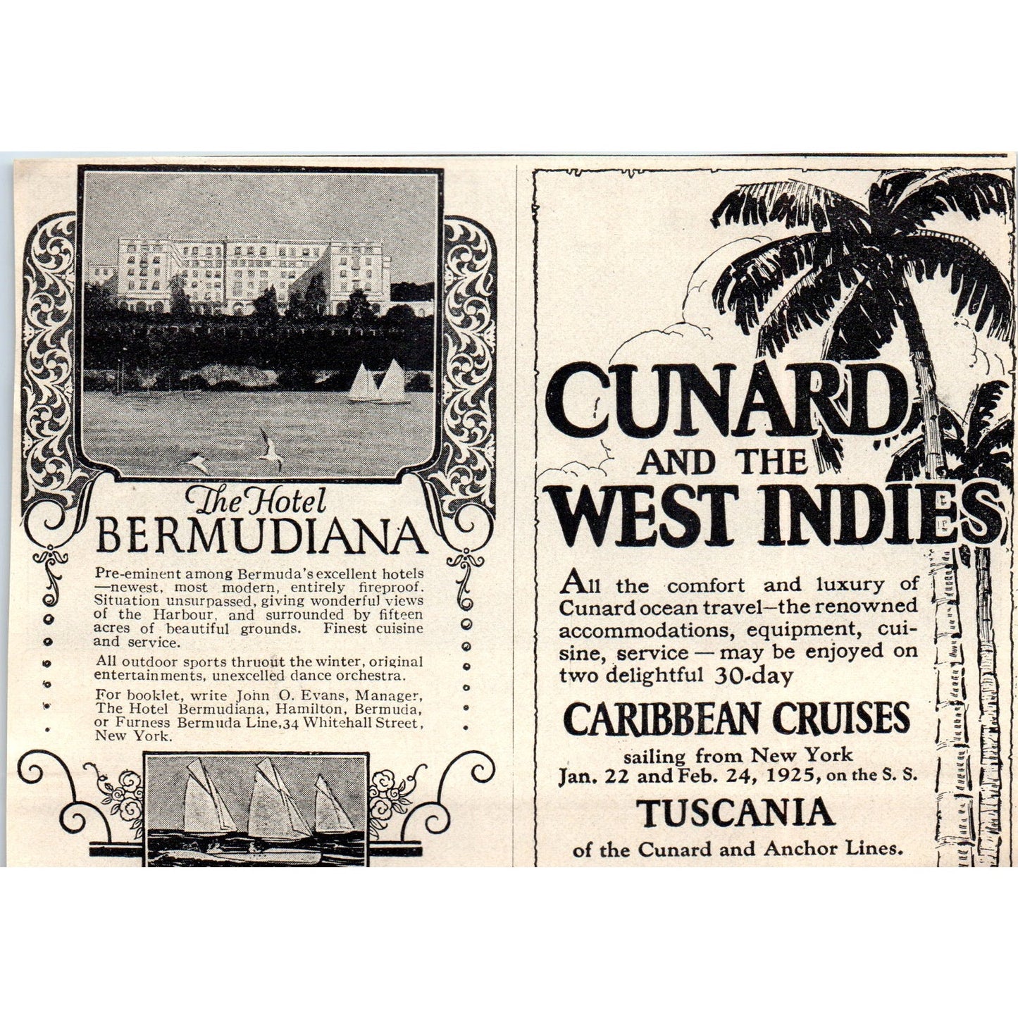 Hotel Royal Palm Fort Myers Florida 1924 Magazine Ad AF2-A1