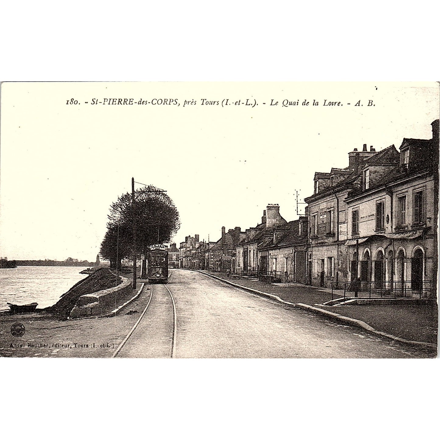 St Pierre Des Corps Près Tours Le Quai De La Loire French Antique Postcard PE11