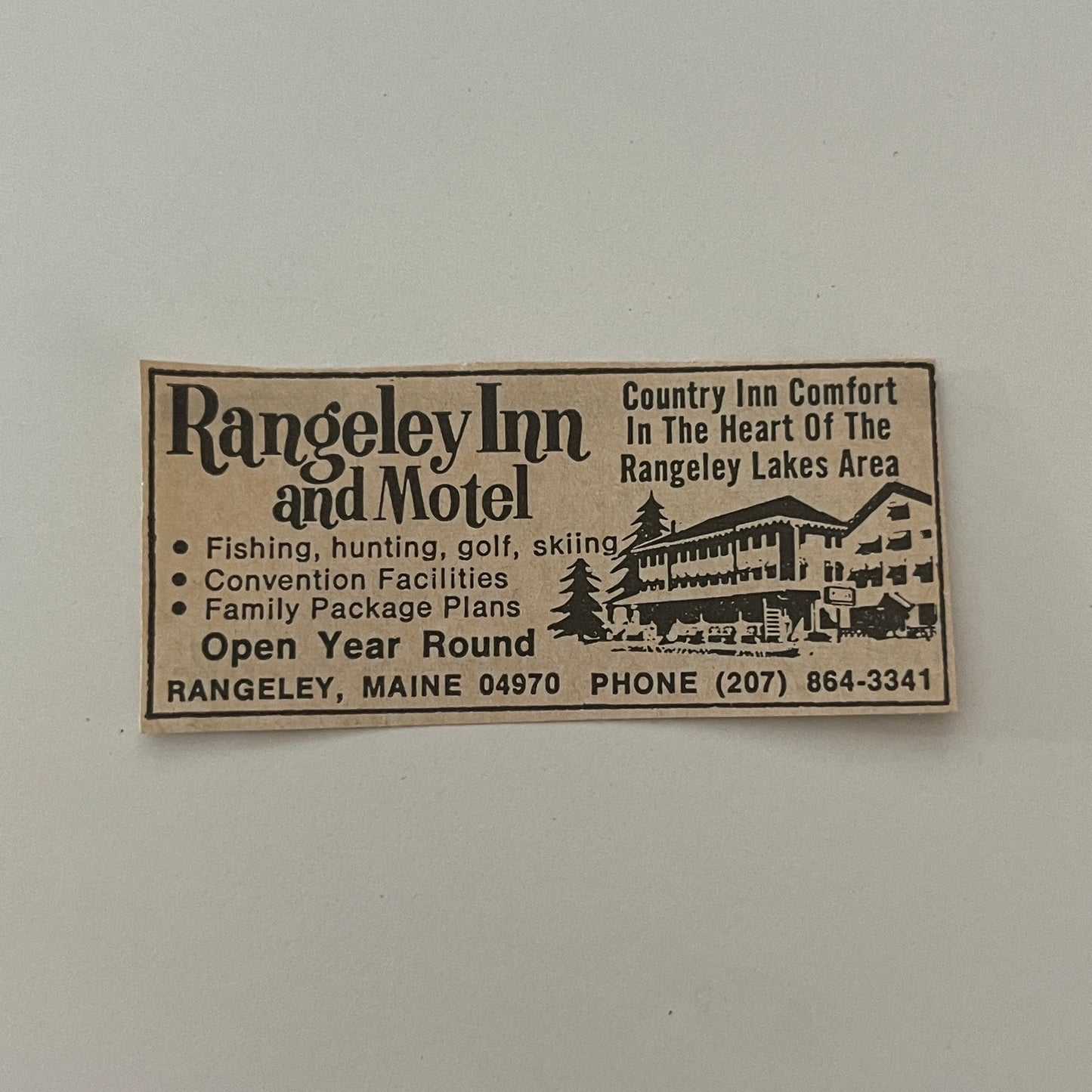 Rangeley Inn and Motel Open year Round Rangeley ME 1971 Magazine Ad SAG4-S17
