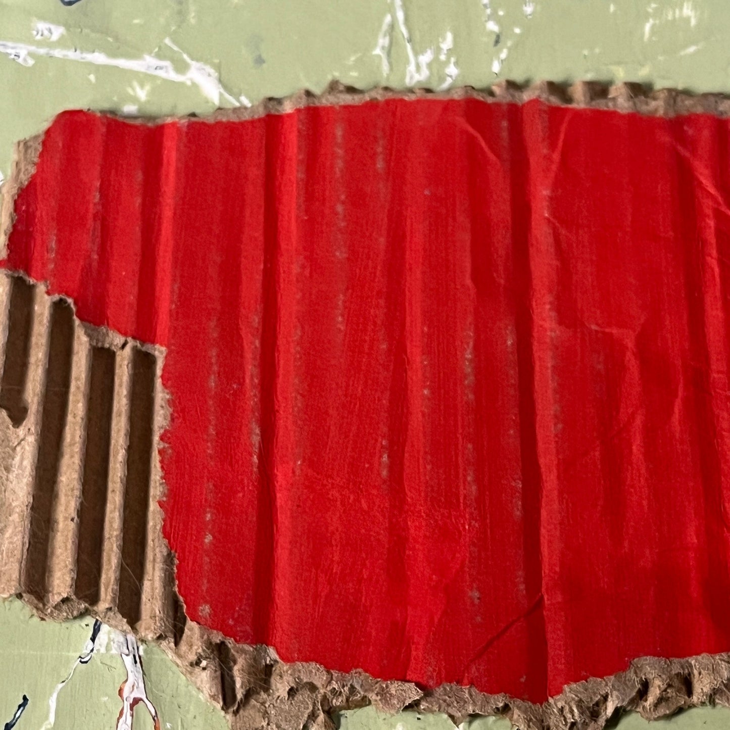 Original Mixed Media Modern Art Collage Painting 11x14 "Morale"