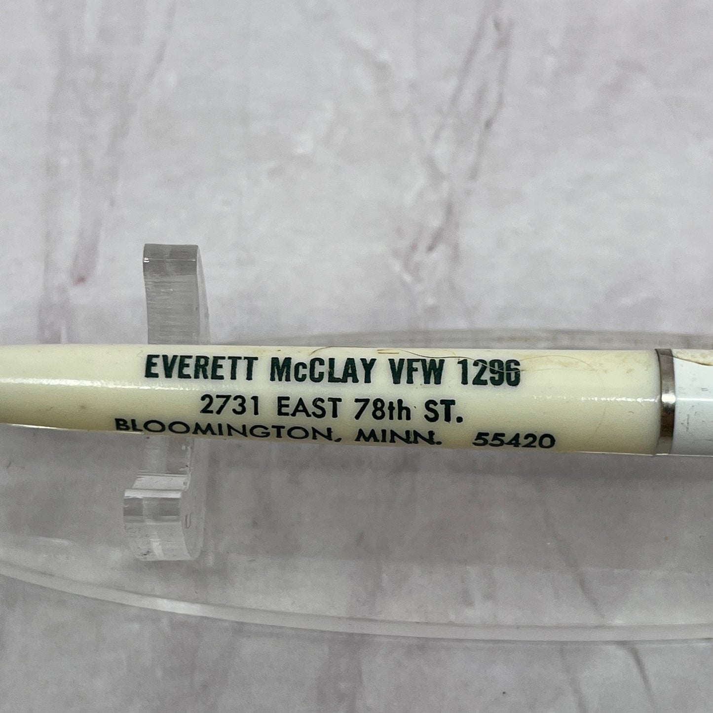 Everett McClay VFW 1296 Bloomington Minnesota Advertising Pen SC1-P