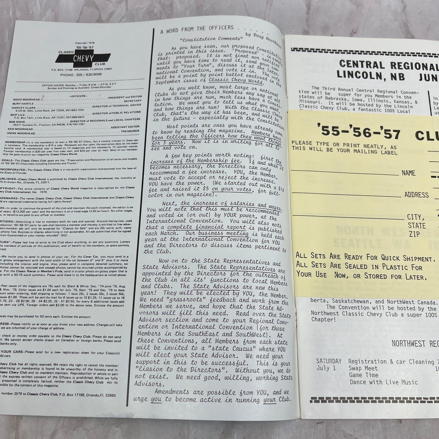 Gasket Sets - '55, '56, '57 Classic Chevy World Magazine - Jun 1978 M29