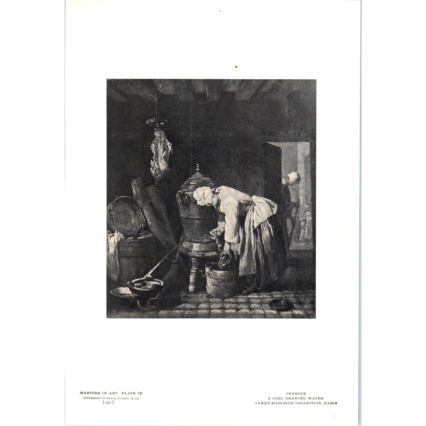 A Girl Drawing Water - Chardin c1905 Art Print D16