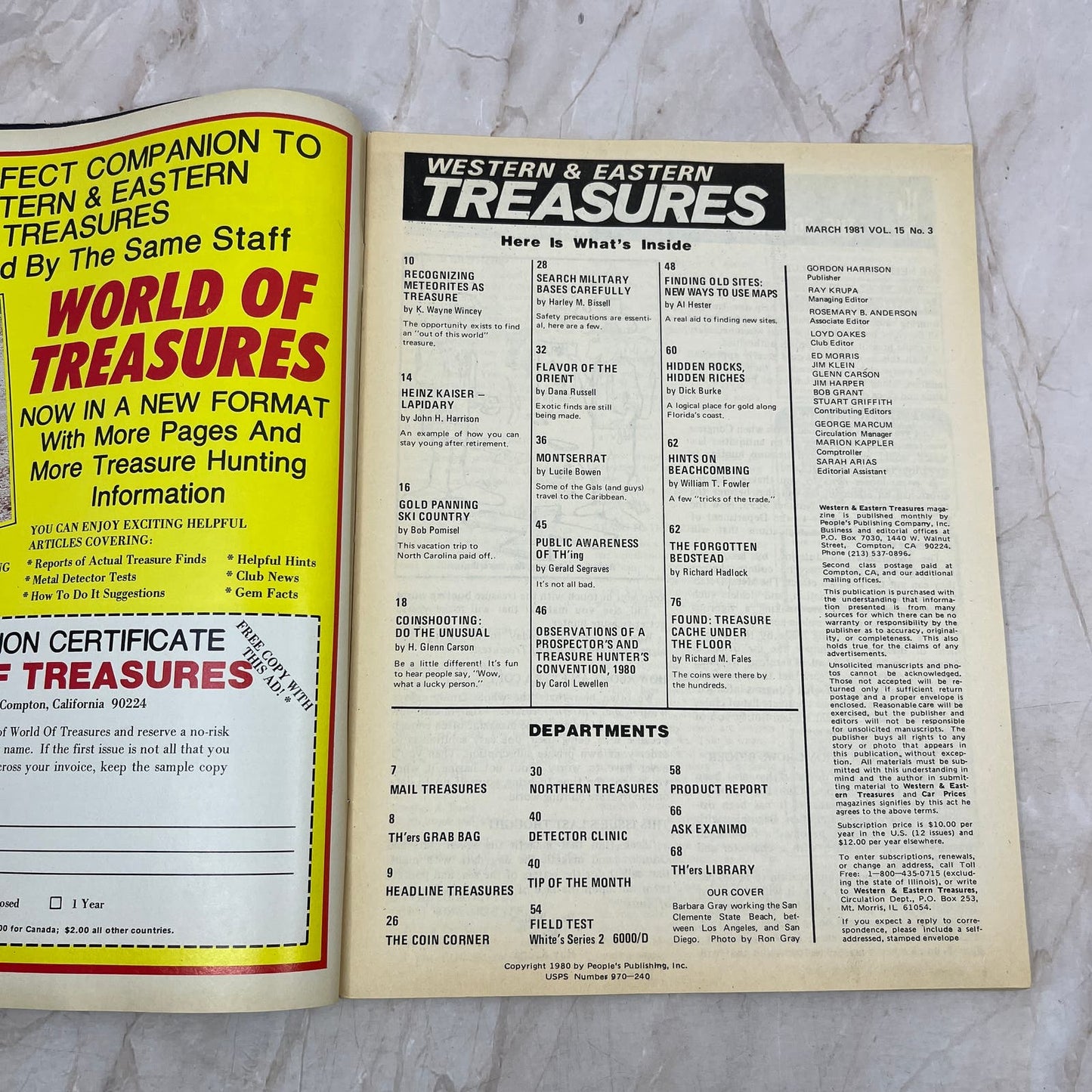 1981 March - Western & Eastern Treasures Magazine - Treasure Hunting Gold M13