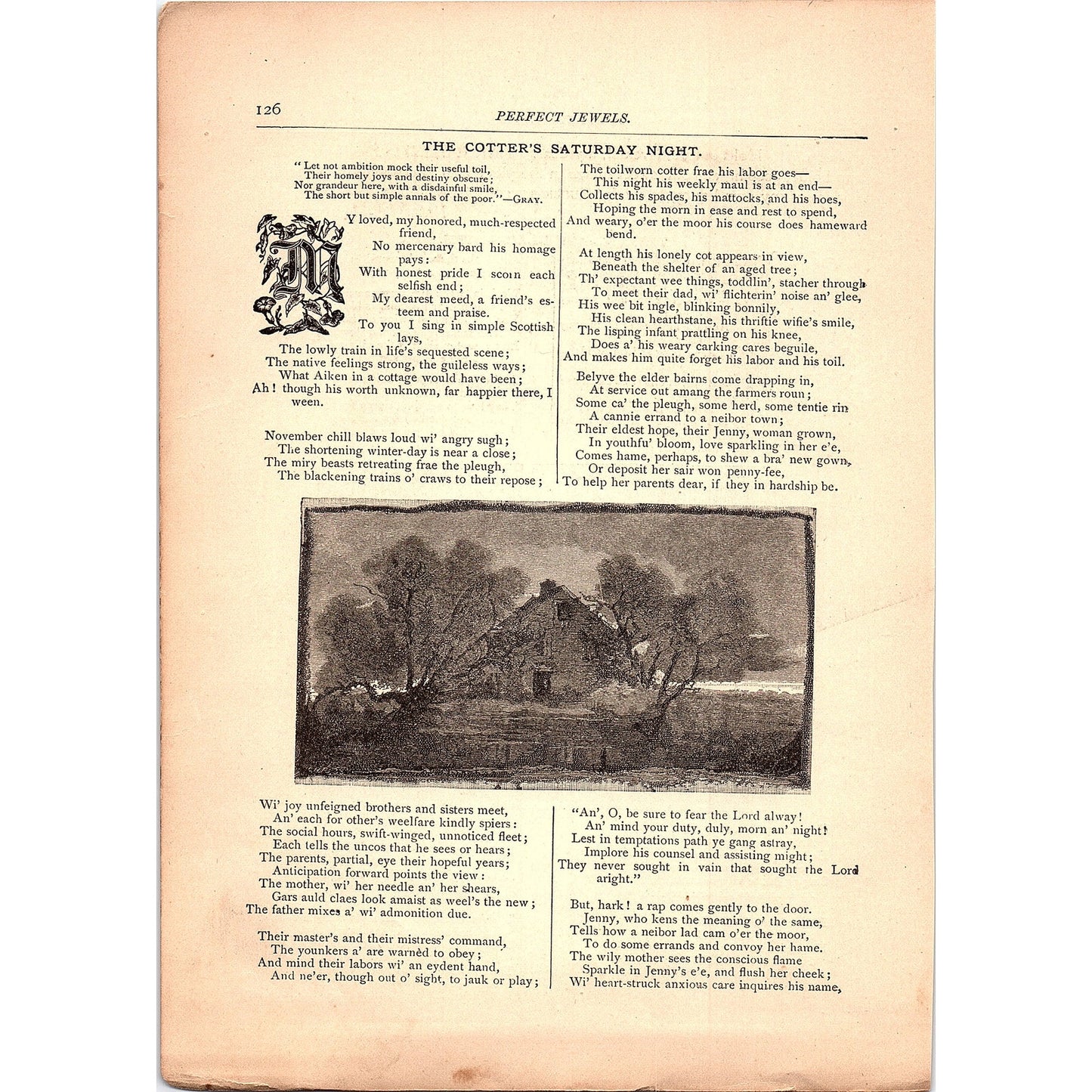 The Village Blacksmith - Henry Wadsworth Longfellow 1884 Poem TA5-CJ-3