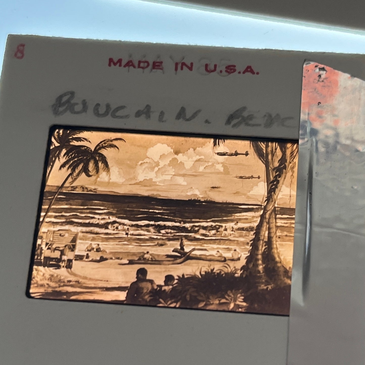 WWII 1940s Group of ~15 Slides From US Soldier Marked Panama TB8-SL1