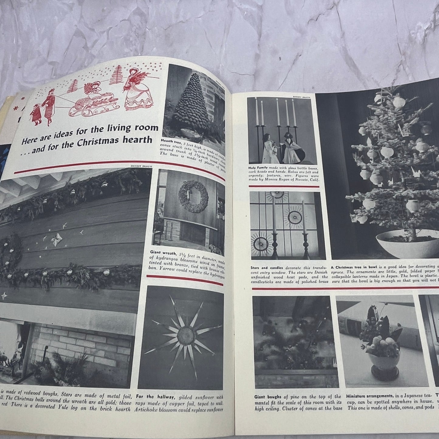 1957 Sunset Ideas For Christmas Decorating Magazine Book TA9