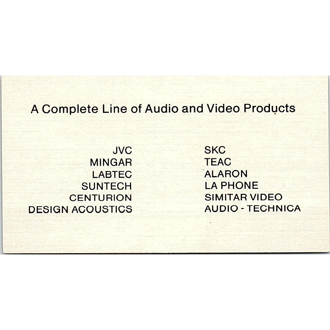 Sheldon J Weisfeld Leisure Time Electronics Houston Vintage Business Card SC9-B7