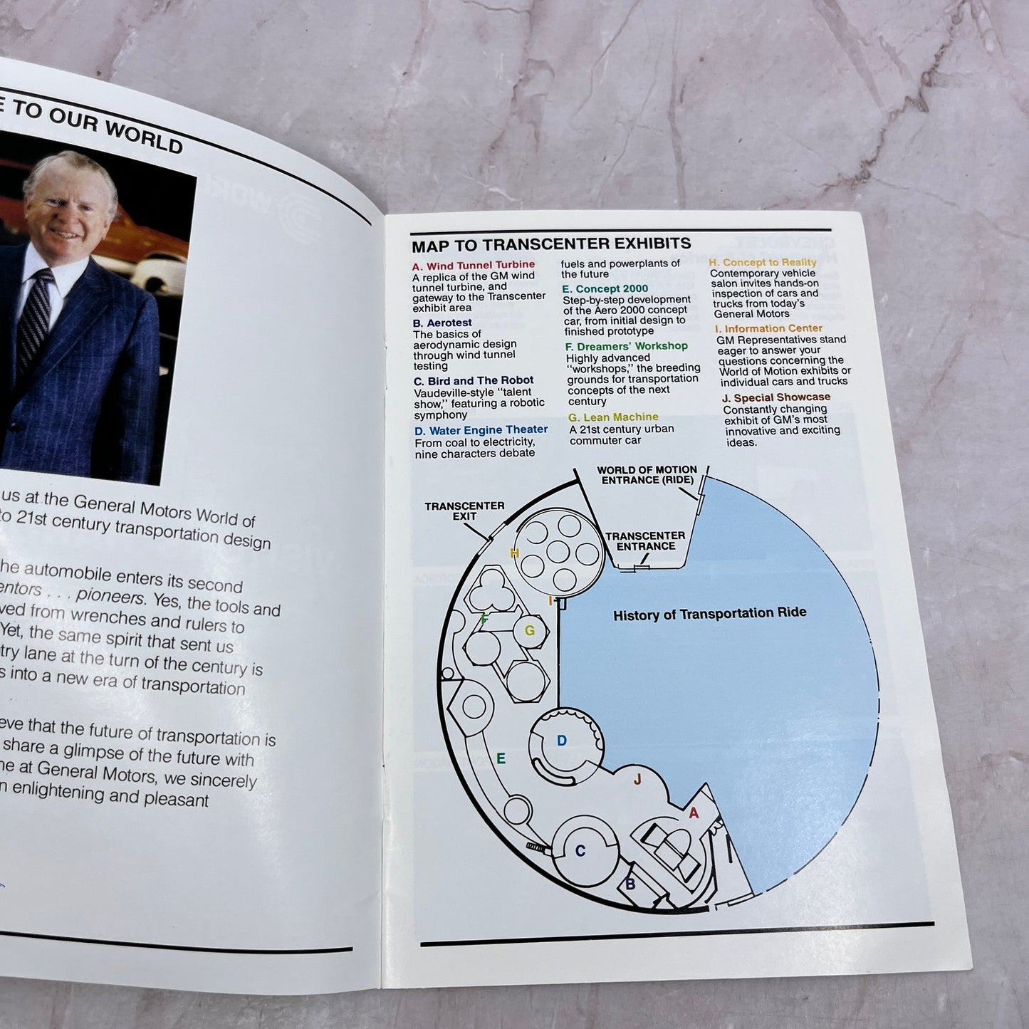 1987 GM World of Motion Epcot Center Disney World Visitor Handbook TH9-LX1