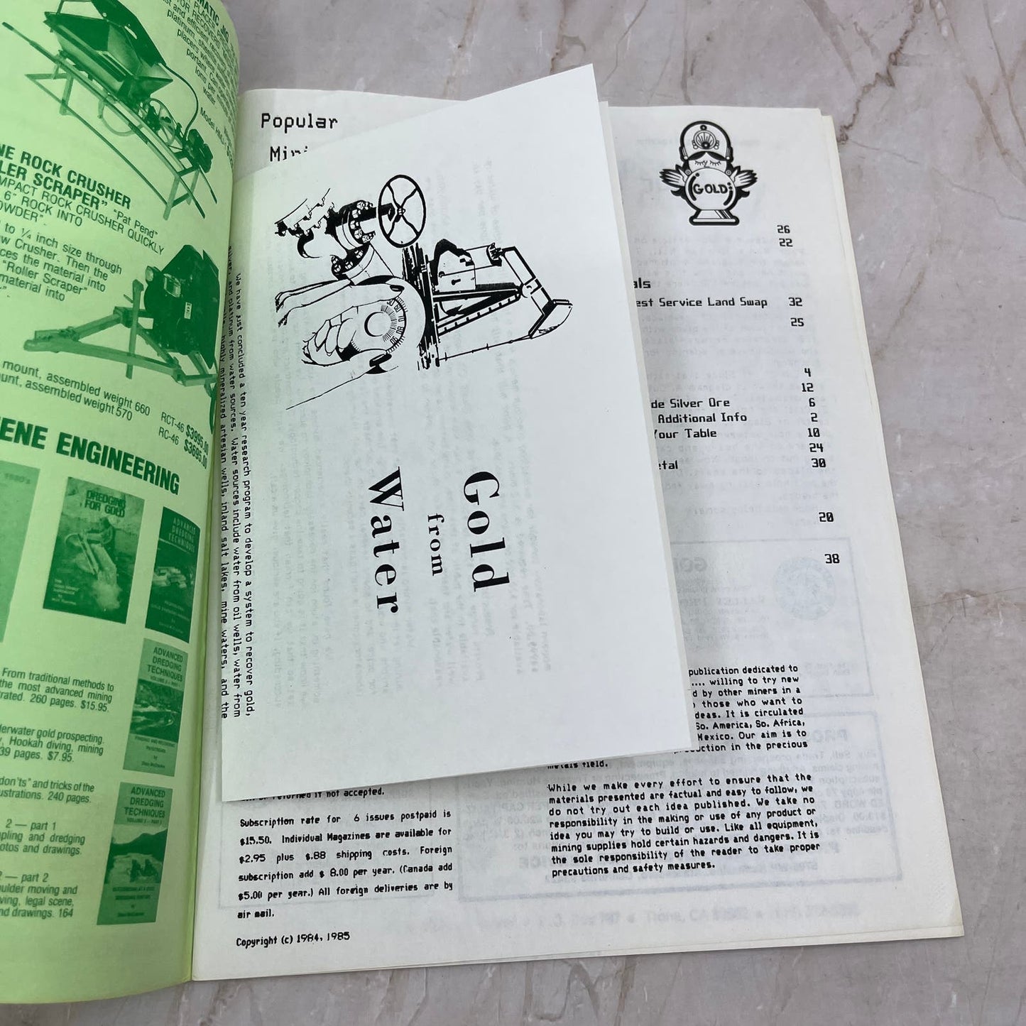 1985 Jul/Aug - Popular Mining Magazine - Treasure Hunting Prospecting Gold M11