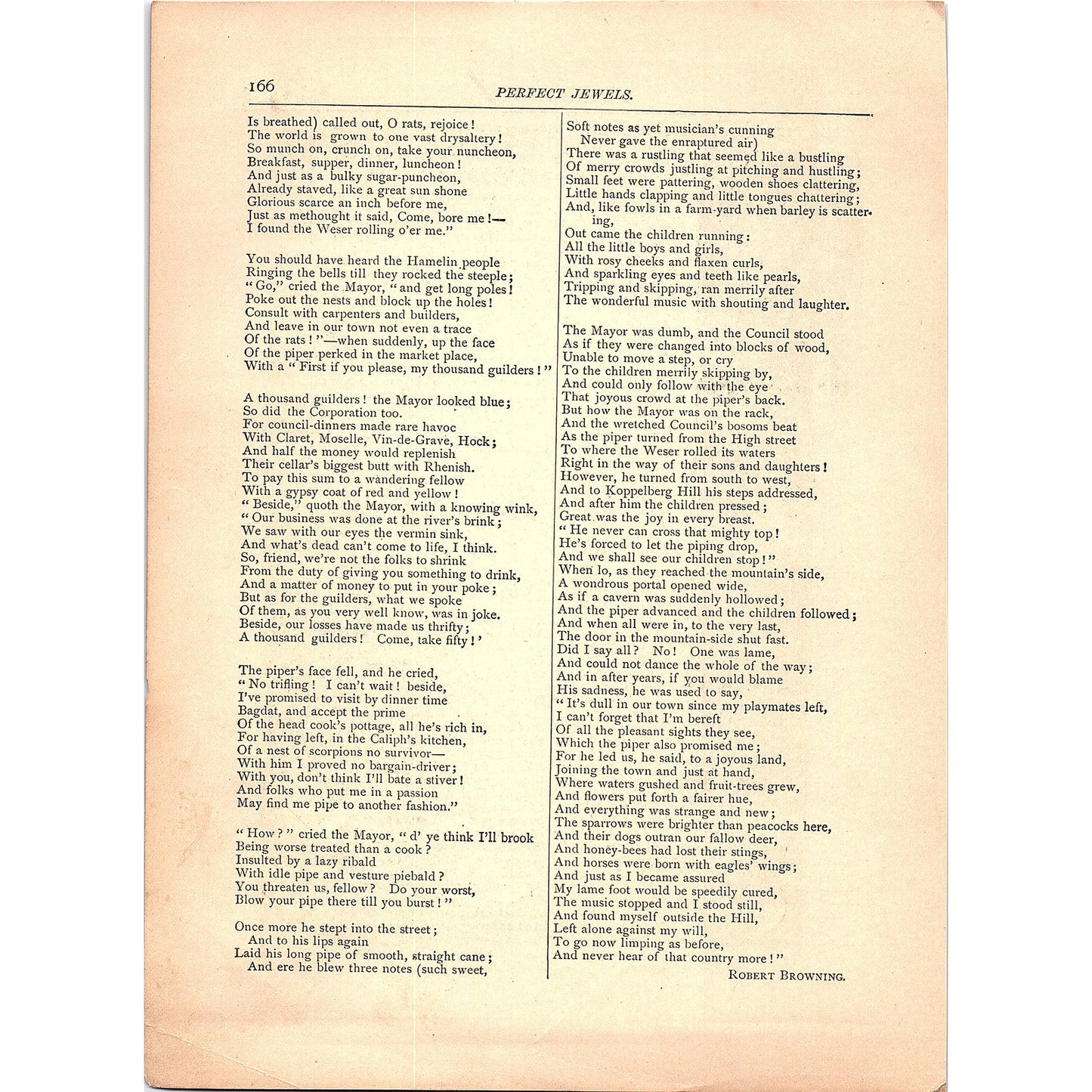 The Pied Piper of Hamelin - Robert Browning 2 Pages 1884 Poem TA5-CJ-4