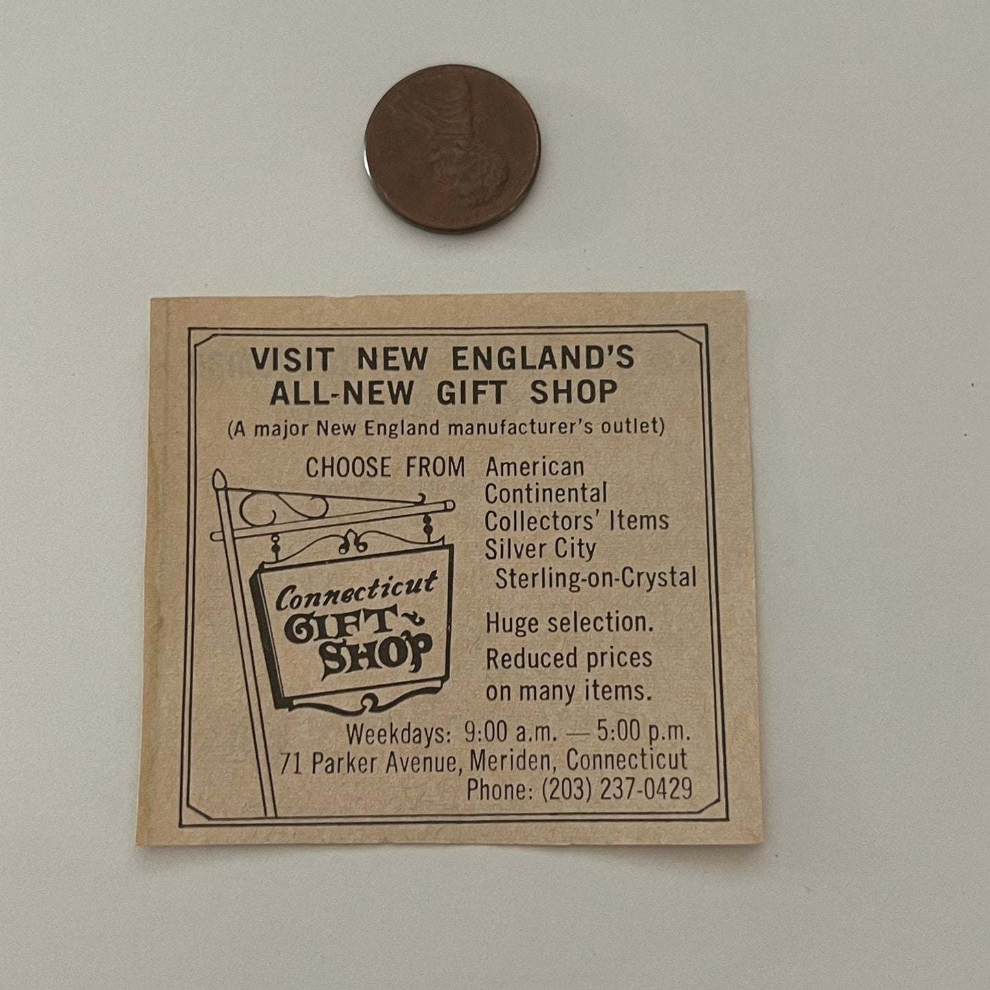 Connecticut Gift Shop All-New Gift Shop Meriden CT 1971 Magazine Ad SAG4-S14