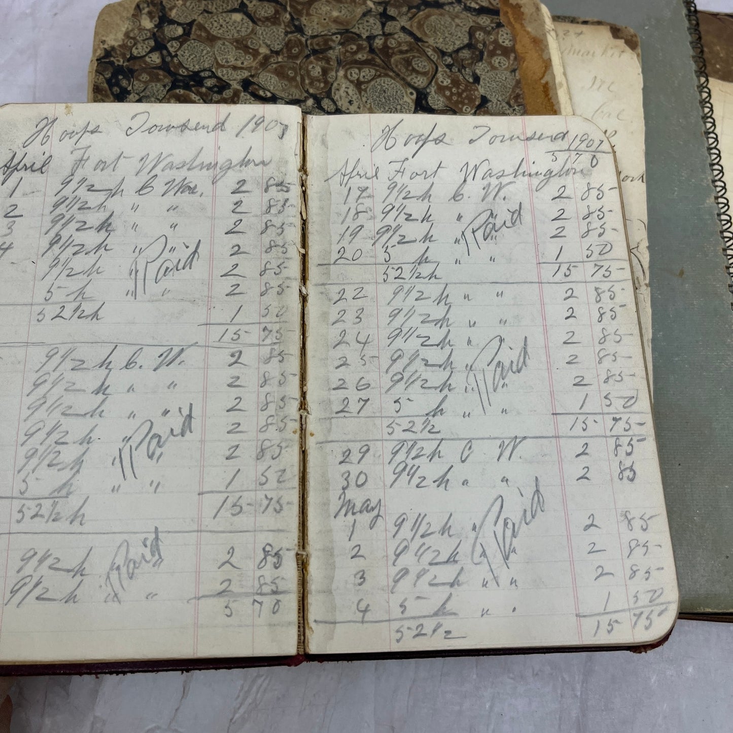 Lot of 1800s Log Books J.E. Witmer II, Ross Witmer TH9